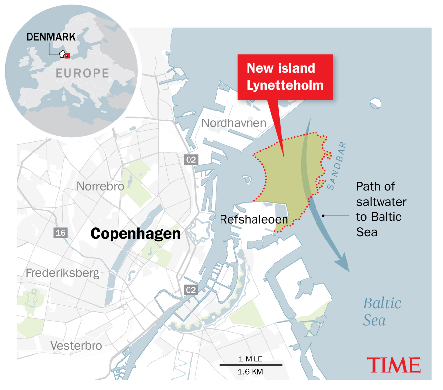 Anlæg af Lynetteholms perimeter i kommune 101
