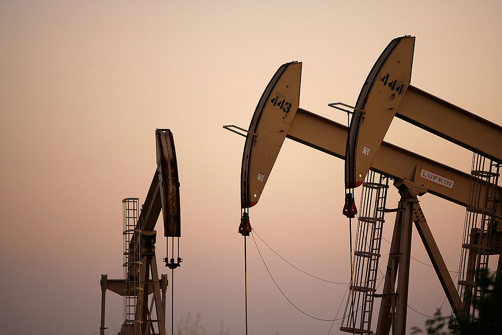 Three oil rigs
