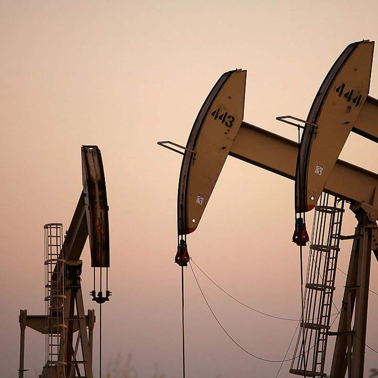Three oil rigs