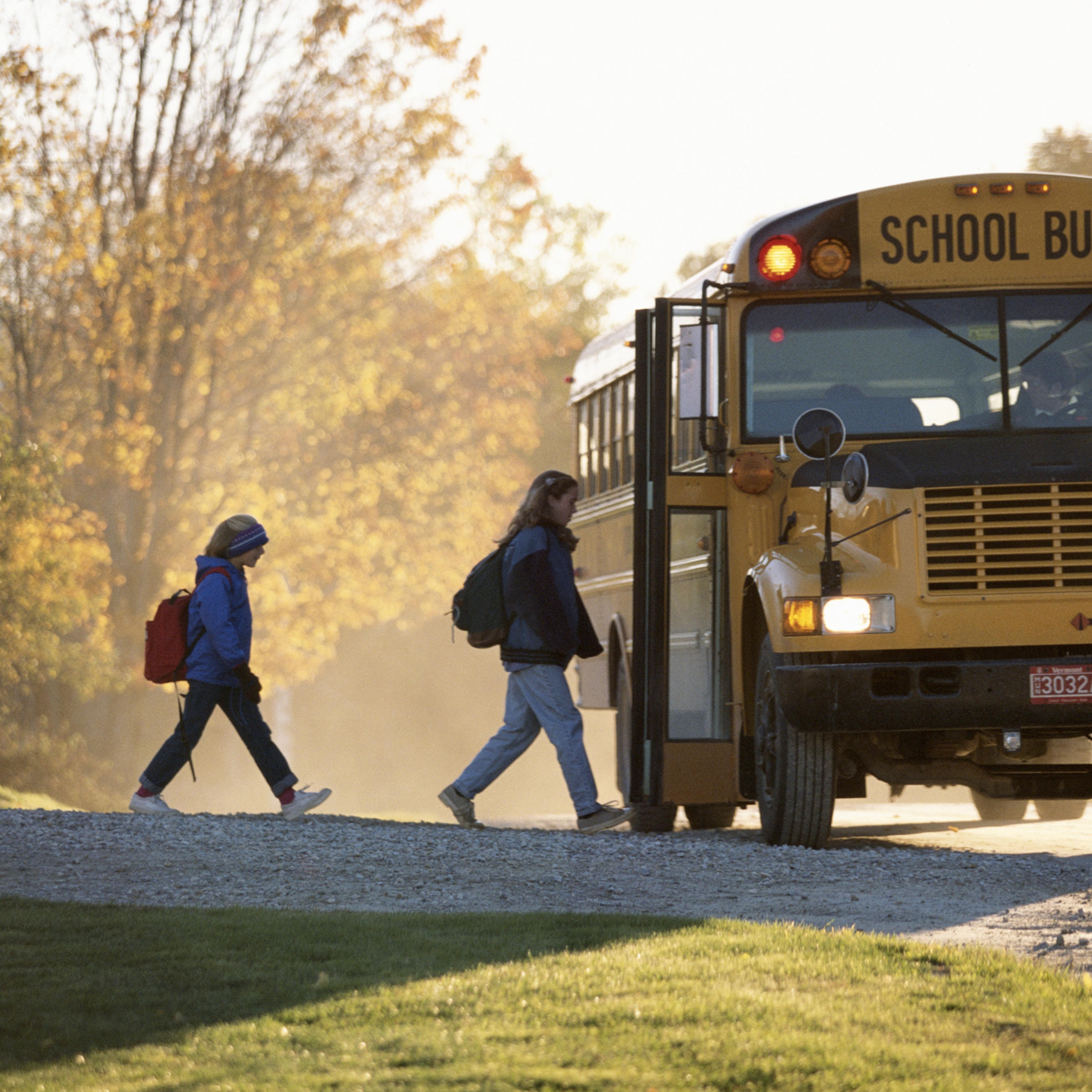 SCHOOL BUS IN LANDGROVE, VERMONT