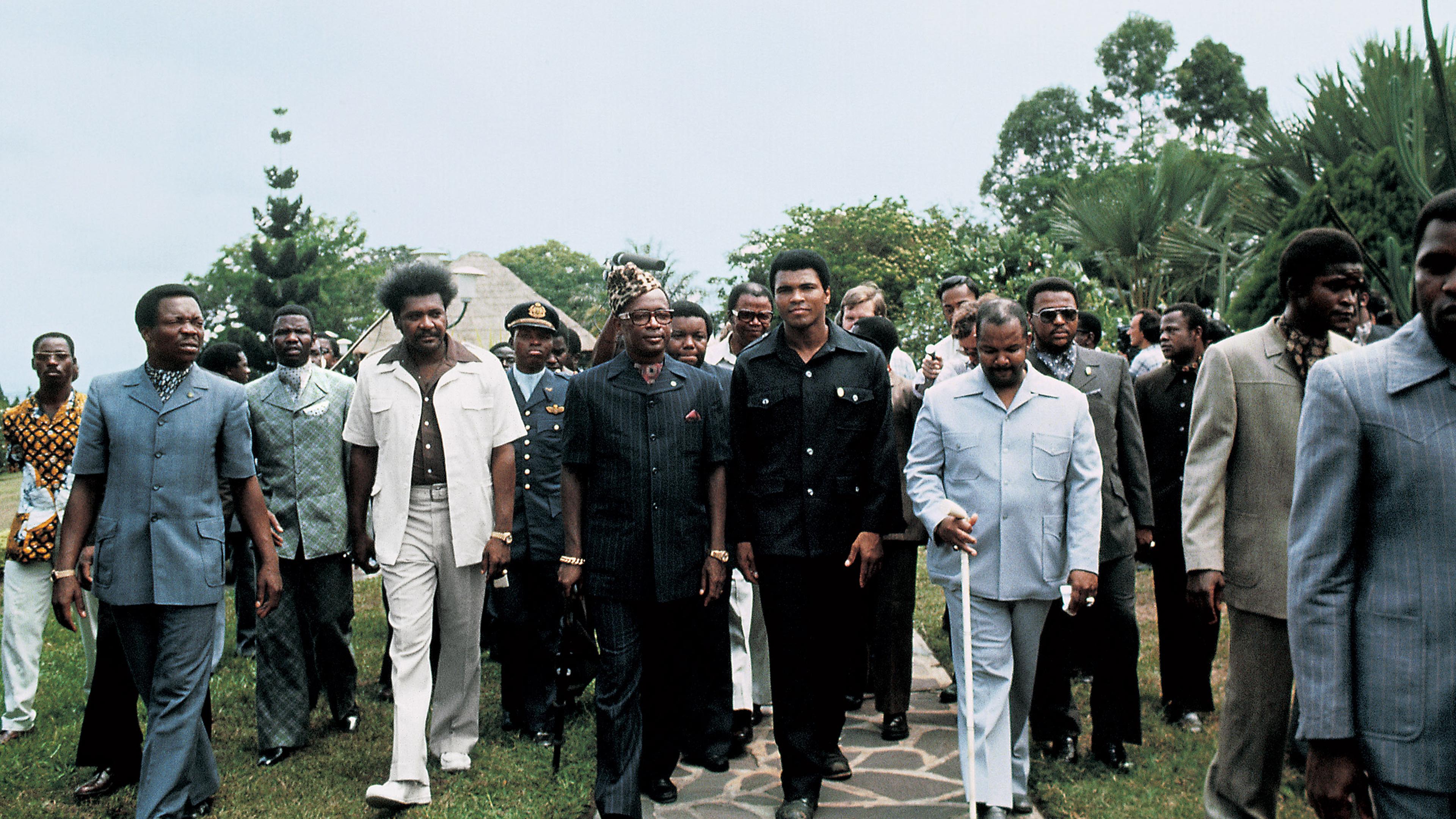 Muhammad Ali and George Foreman in Zaire for The Fight, 1974.