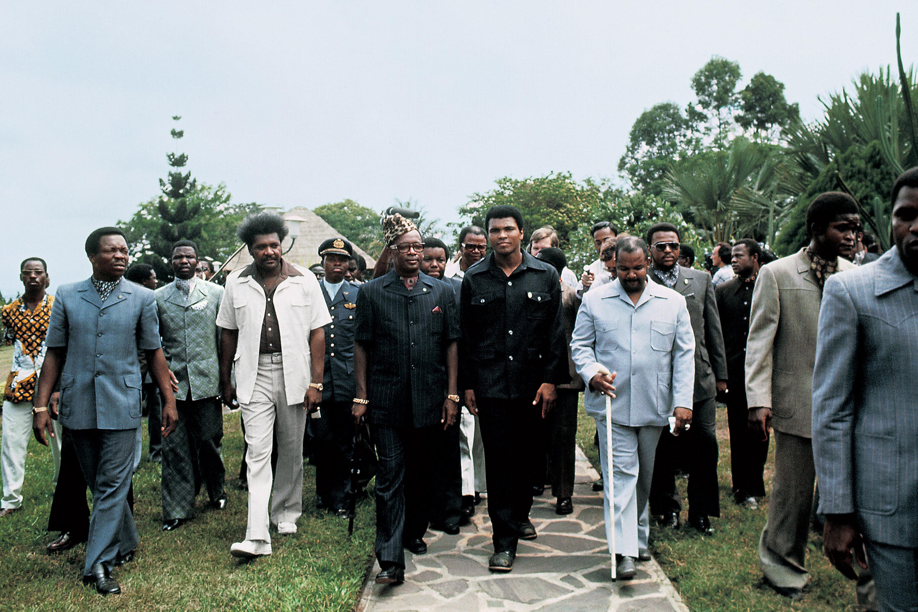 Muhammad Ali and George Foreman in Zaire for The Fight, 1974.