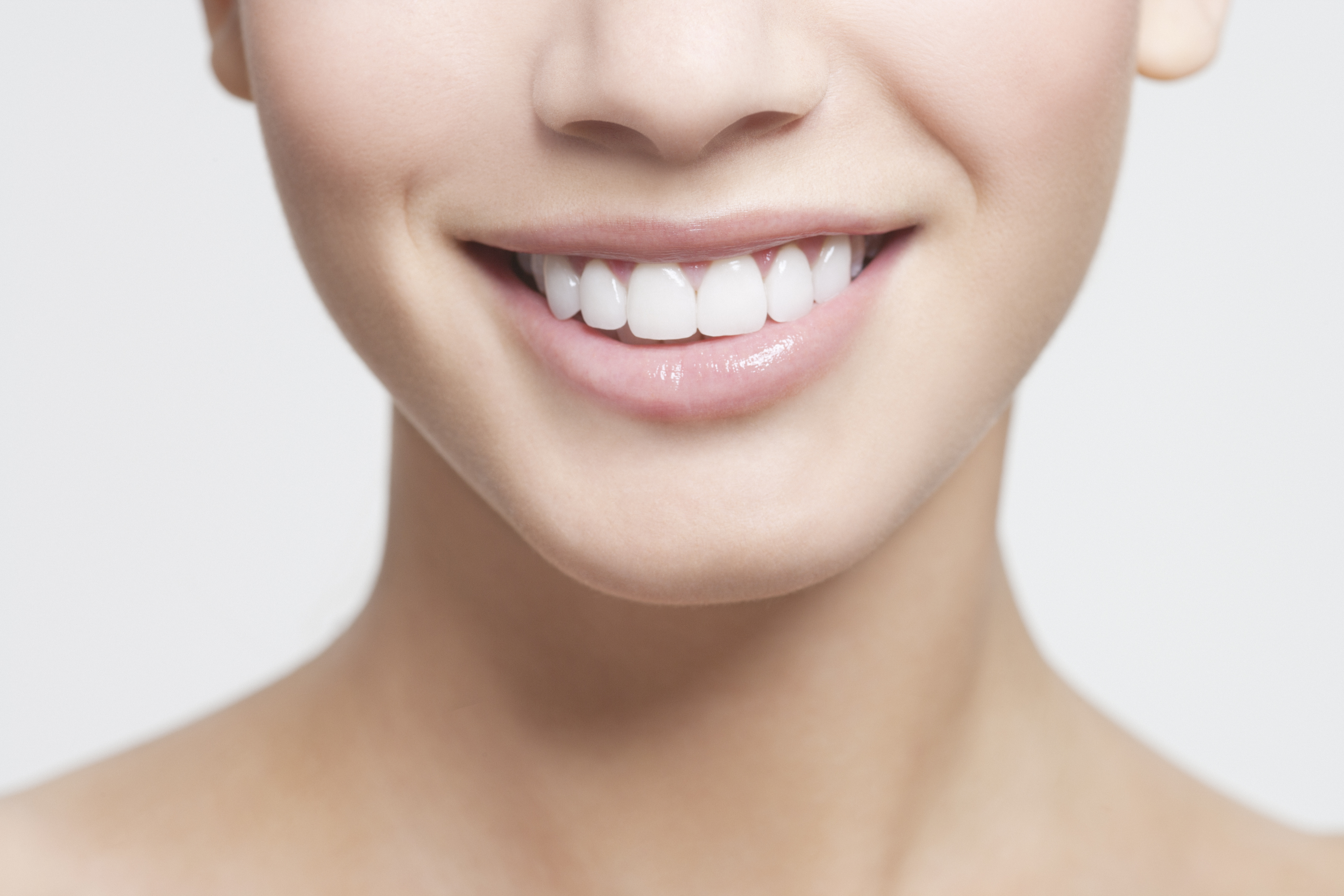 Close up of smiling woman's mouth