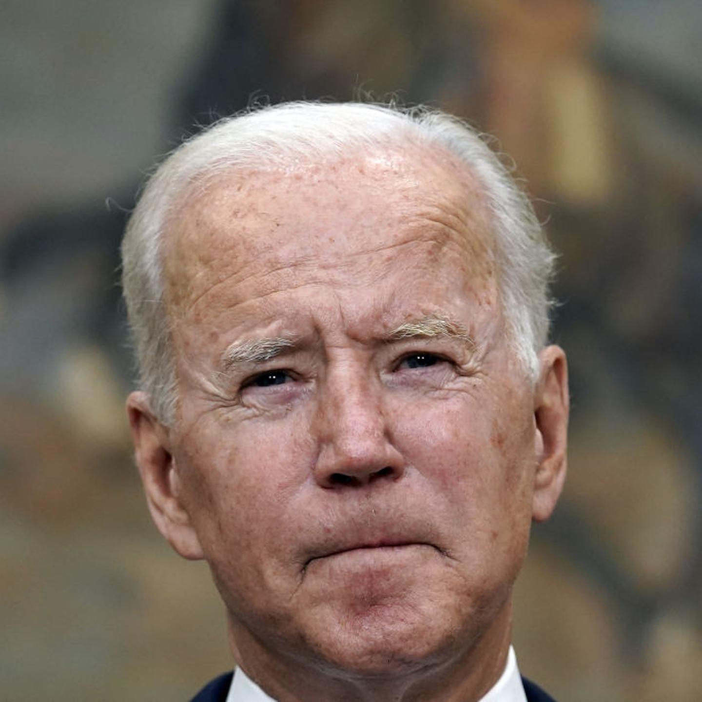 U.S. President Joe Biden speaks in the Roosevelt Room of the White House on Aug. 24, 2021. Biden has decided to stick to the deadline he set for evacuations from the Kabul airport, leaving less than a week to fly out thousands of people from Taliban-cont