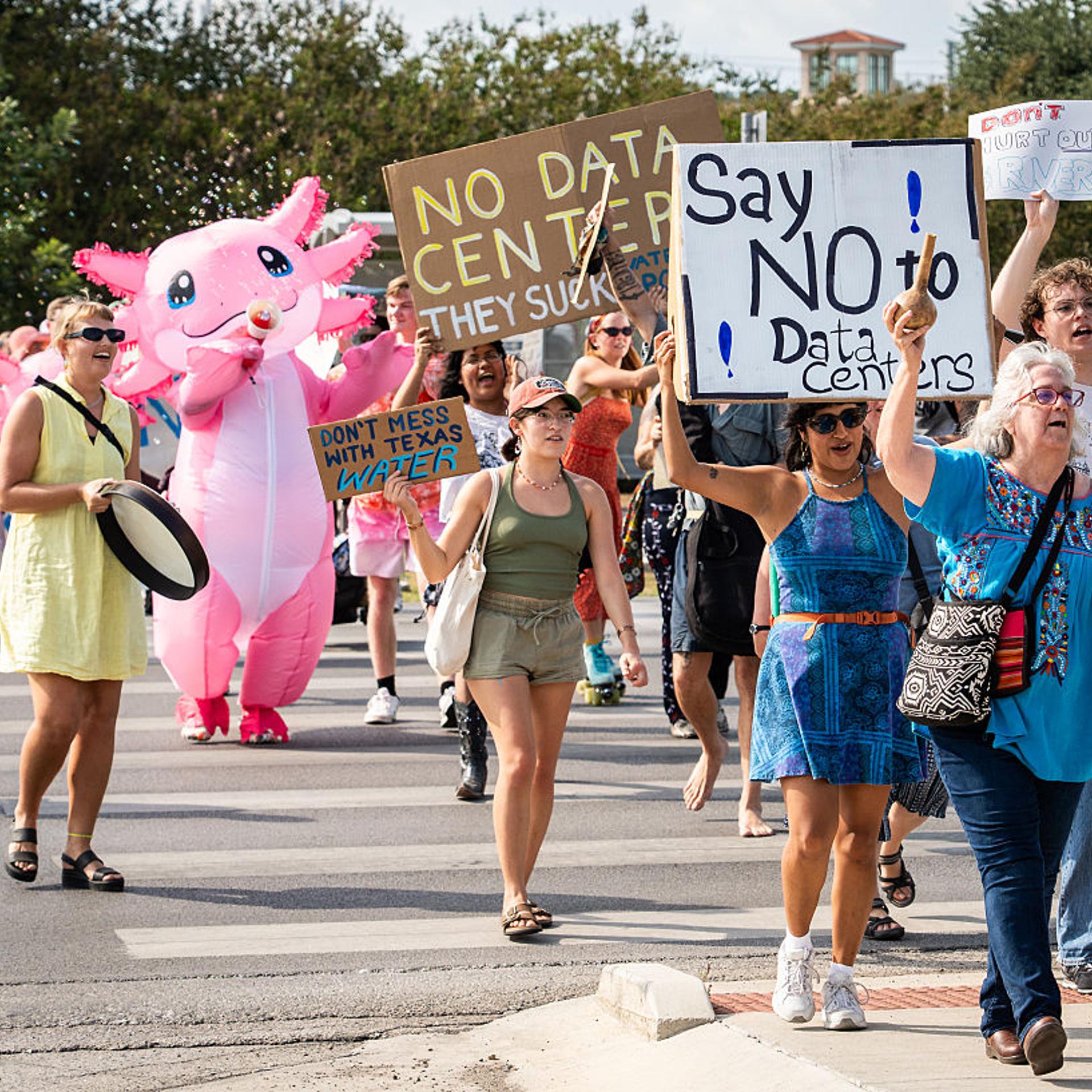 San Marcos Data Center Protest - March for Water and a Sustainable Future