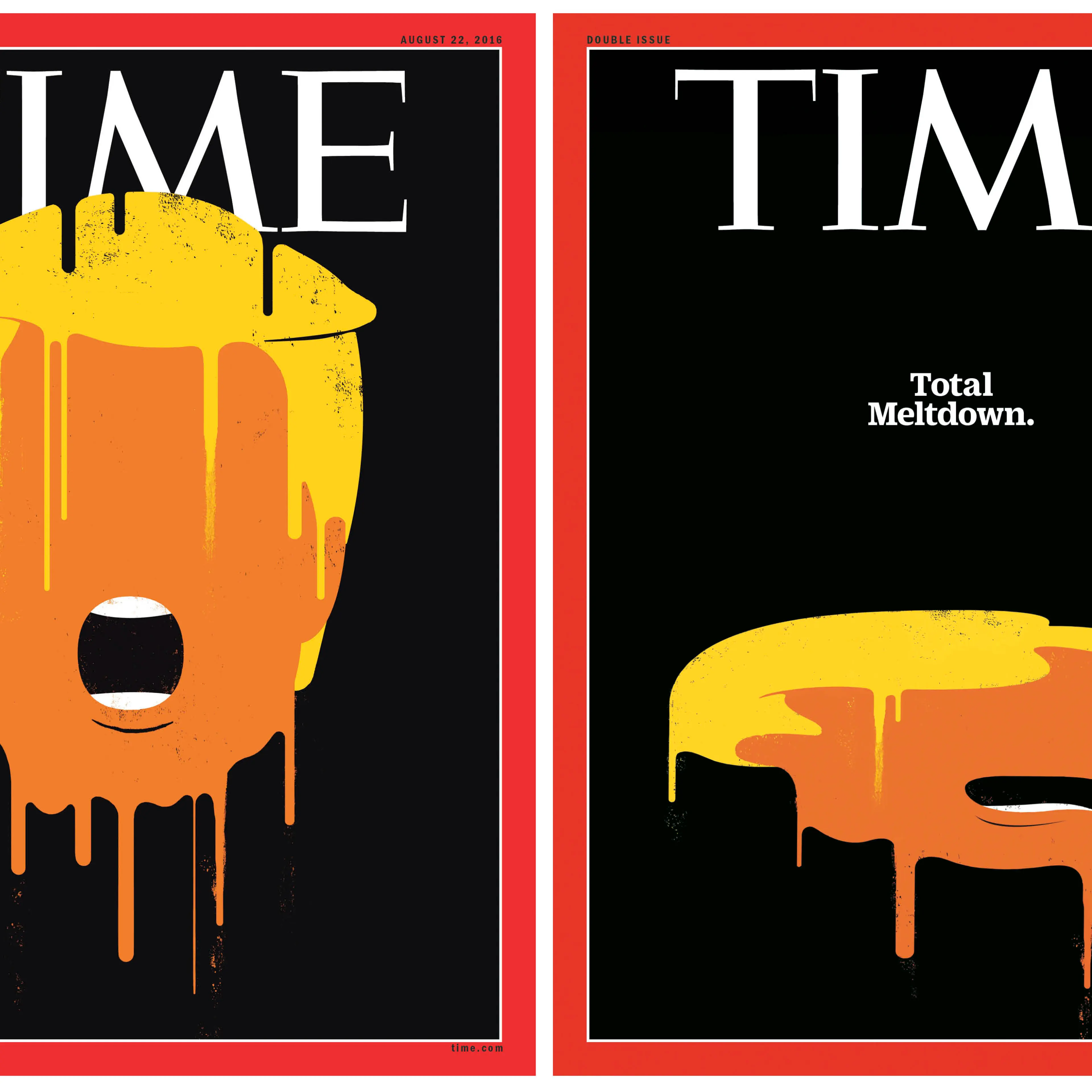 Total Meltdown Donald Trump Time Magazine Comparison covers