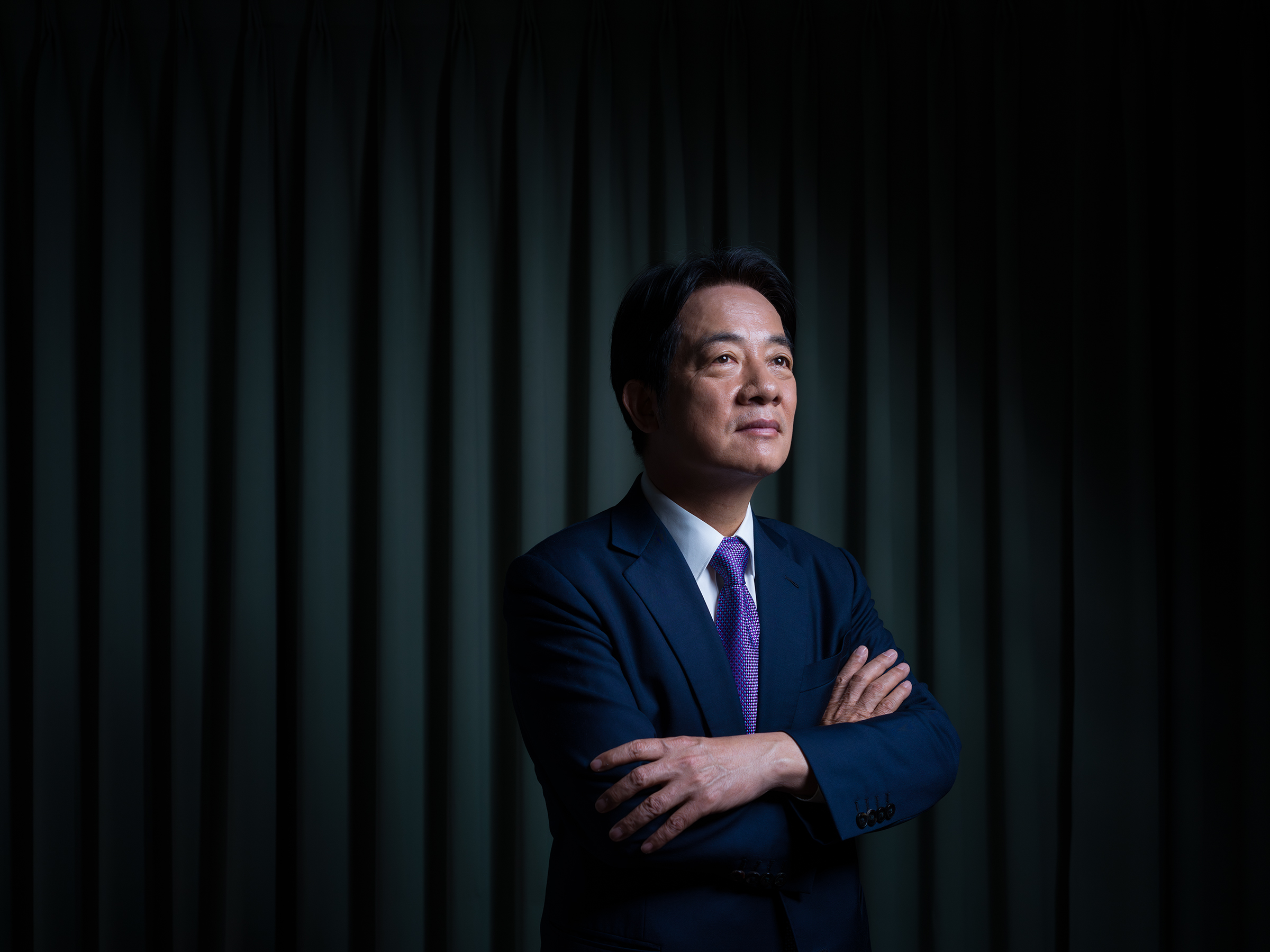 Taiwan's President Lai Ching-te at DPP headquarters on Oct. 24, 2023.