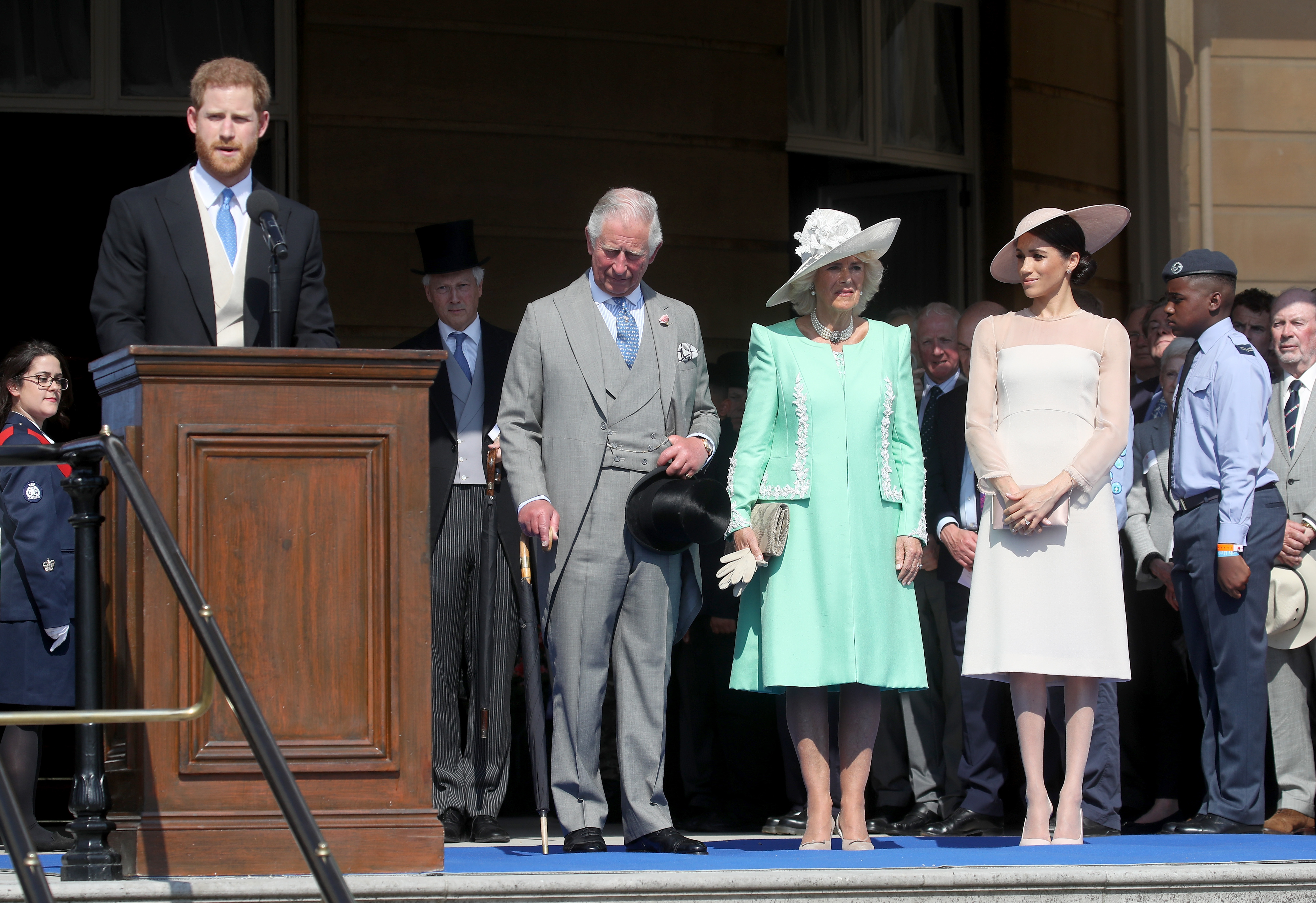 Prince Harry Just Got Upstaged By a Bee at His Dad's Party
