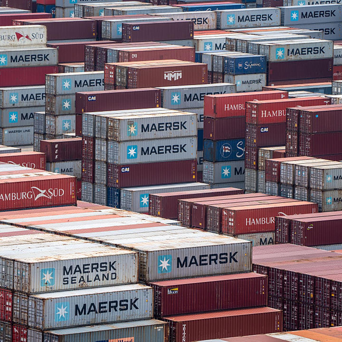 containers in a hong kong port