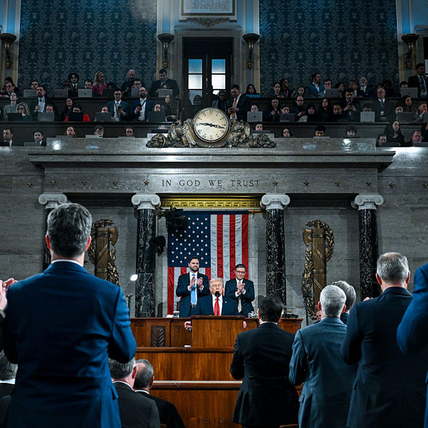U.S. President Donald Trump delivers the State of the Union address during a joint session of Congress in the House Chamber at the Capitol in Washington, D.C. on Feb. 24, 2026.