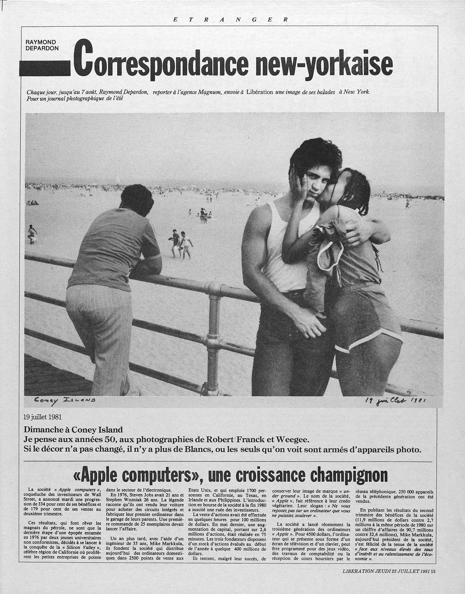 A photograph from Raymond Depardon's 1981 assignment