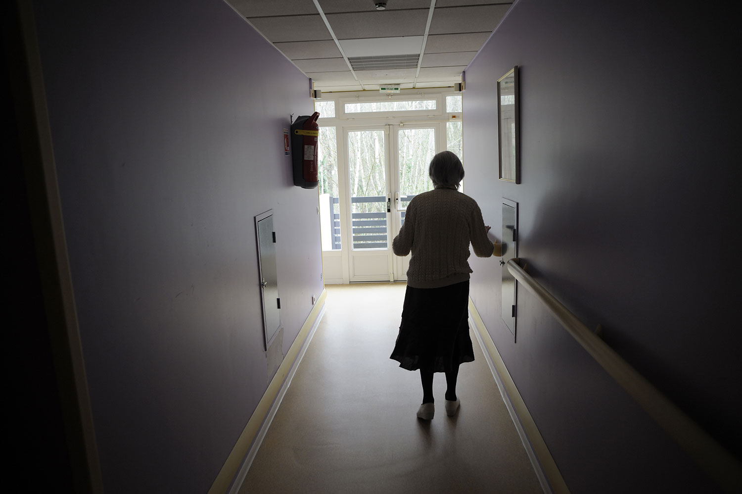 A woman, suffering from Alzheimer's dese