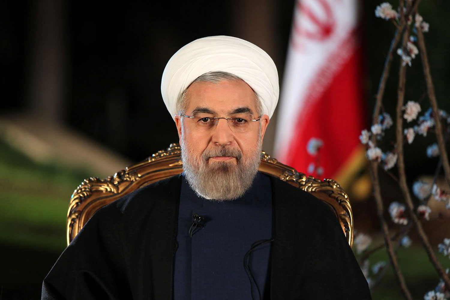 Iranian President Hassan Rouhani delivers a message for the Iranian New Year, in Tehran, March 20, 2014.