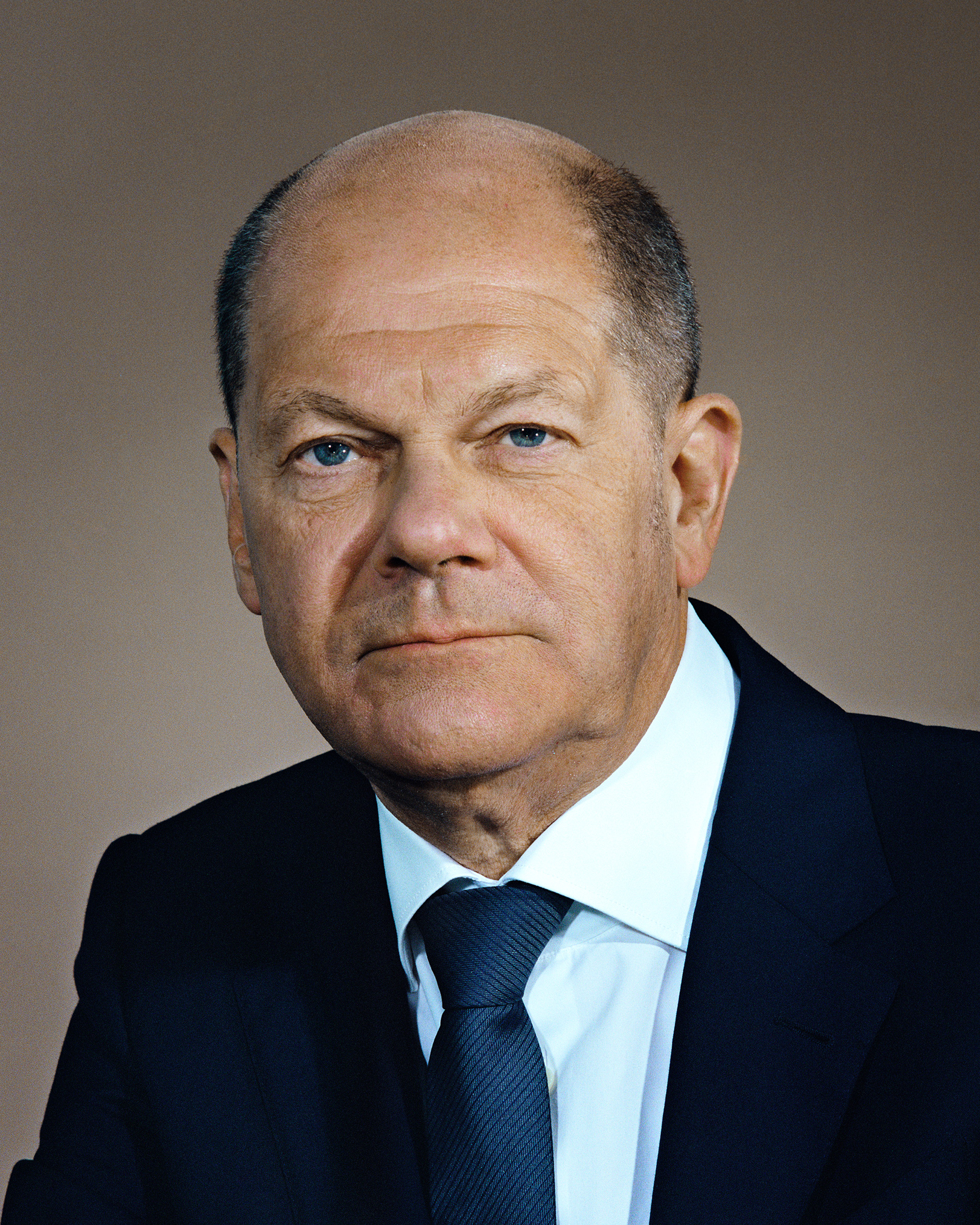 German Chancellor Olaf Scholz photographed at the Chancellery in Berlin, April 22
