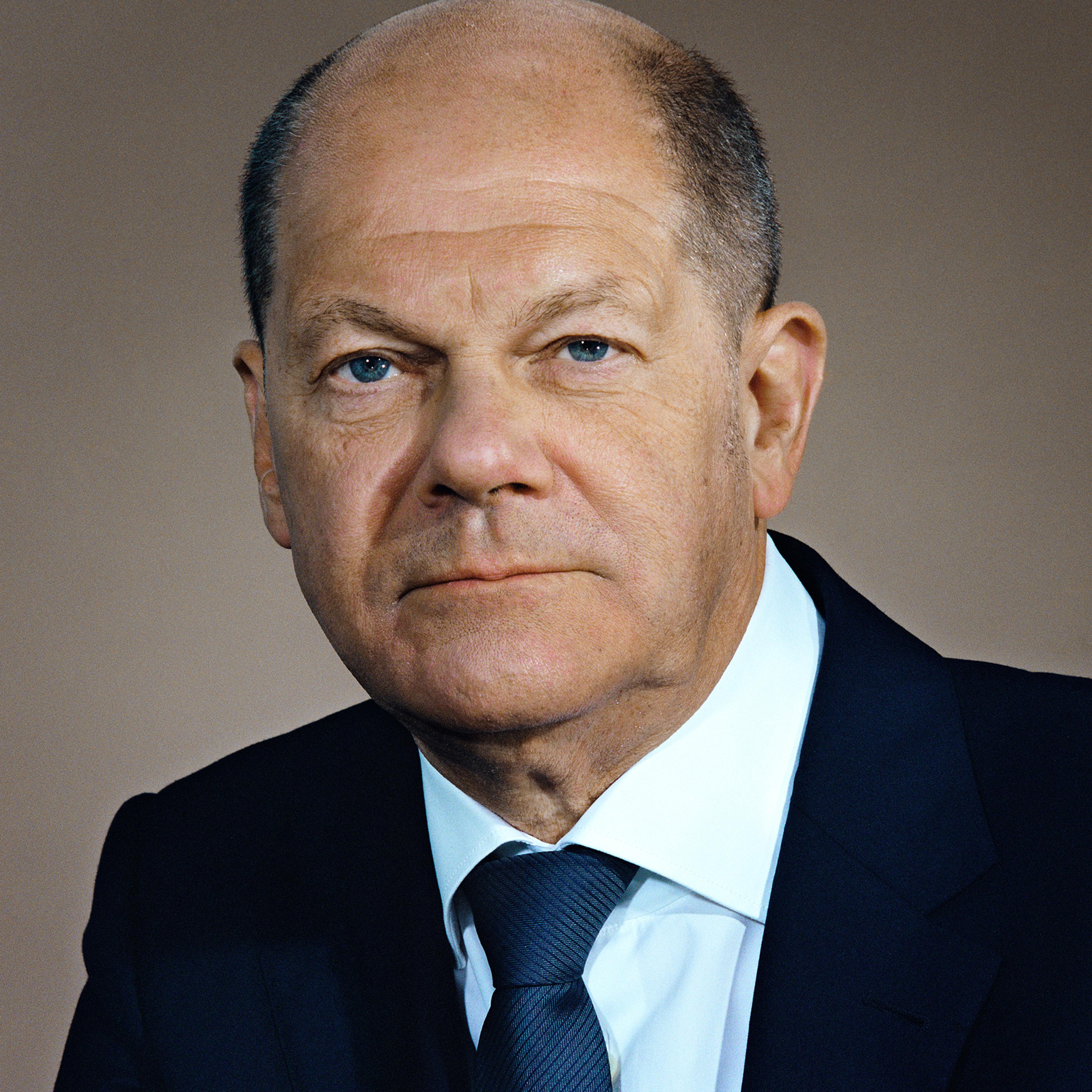 German Chancellor Olaf Scholz photographed at the Chancellery in Berlin, April 22