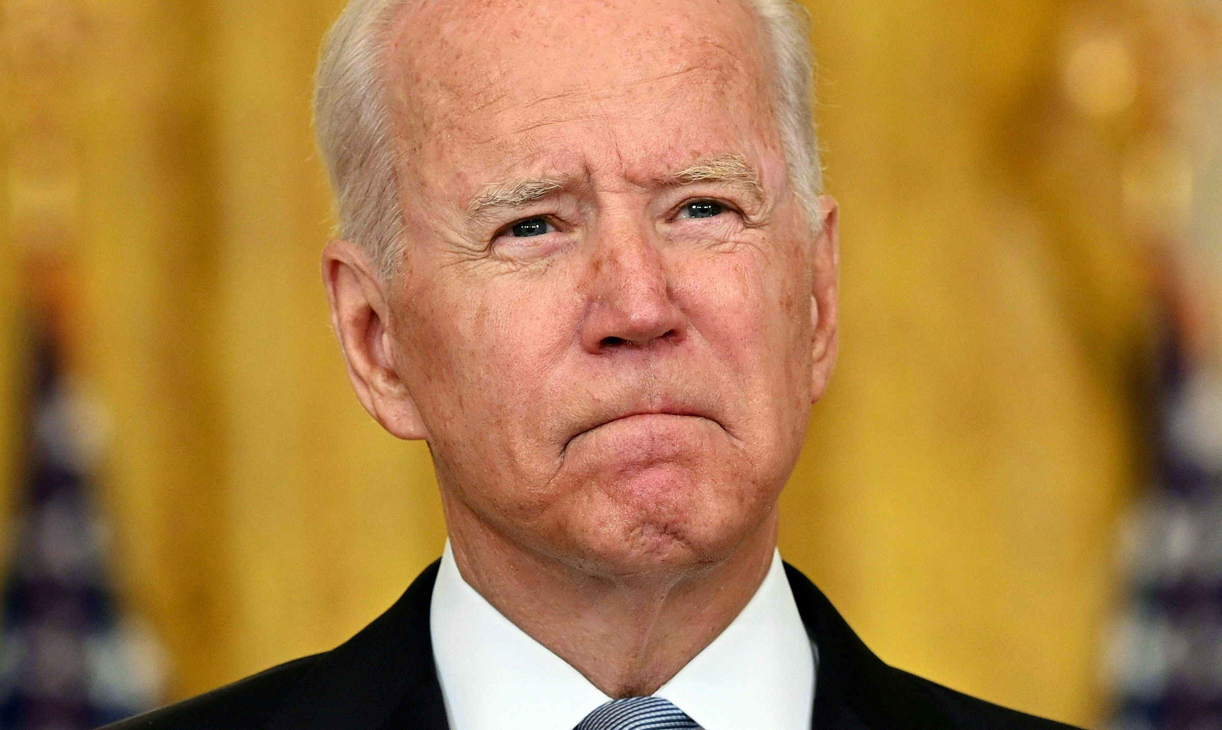 President Joe Biden delivers remarks about the situation in Afghanistan, after the Taliban took Kabul a day earlier, in the East Room of the White House on Aug. 16, 2021.