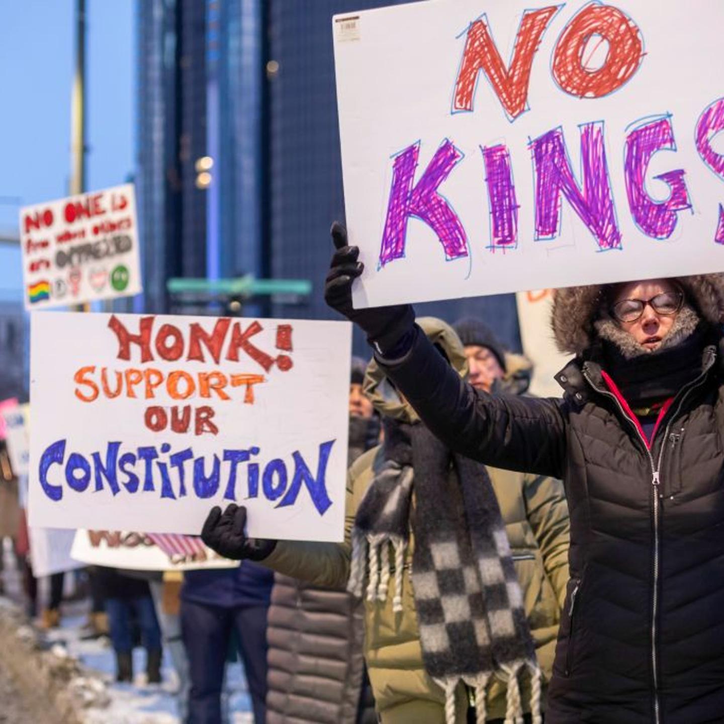 No Kings on Presidents Day Protest