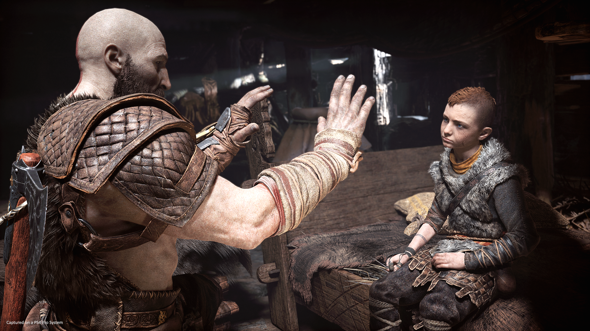 Kratos and his son Atreus in the new God of War game