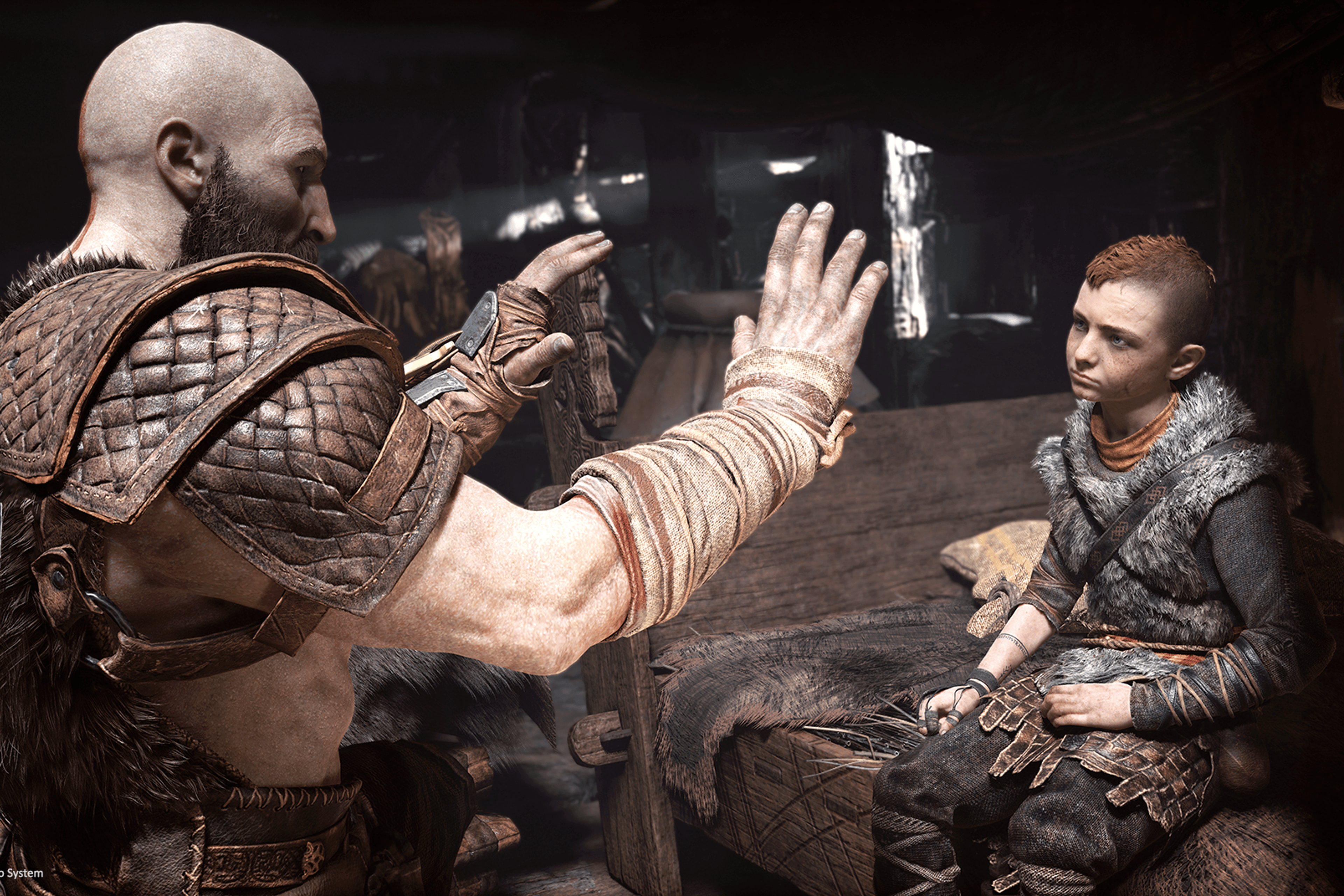 Kratos and his son Atreus in the new God of War game