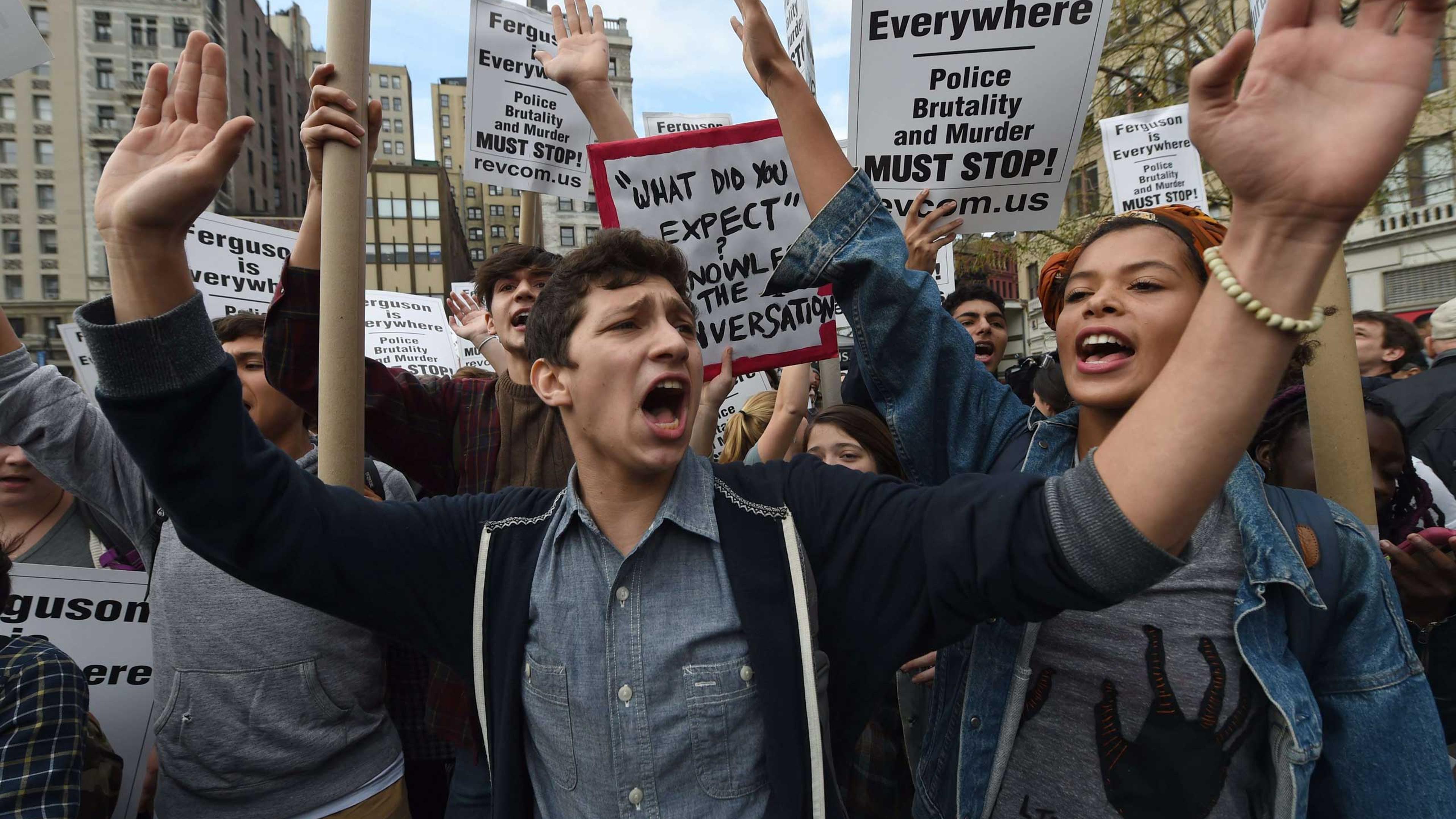 Walk Out Walk In Protest Ferguson Protestors Take Part in Walkouts Across Country