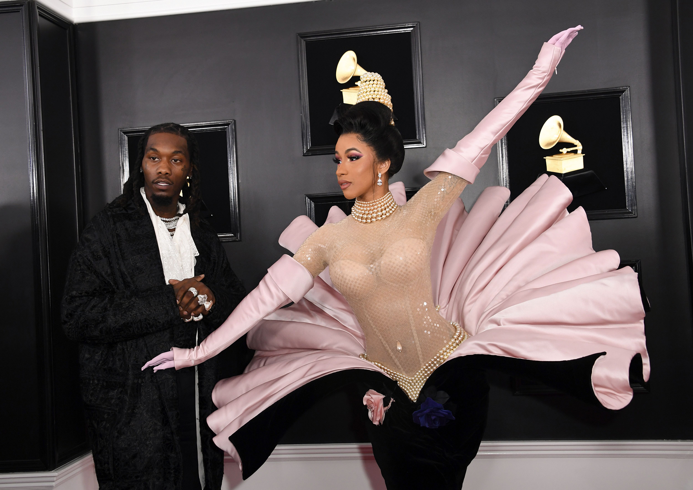 Cardi B Is a Red Carpet Gift in Her Couture Grammys Look