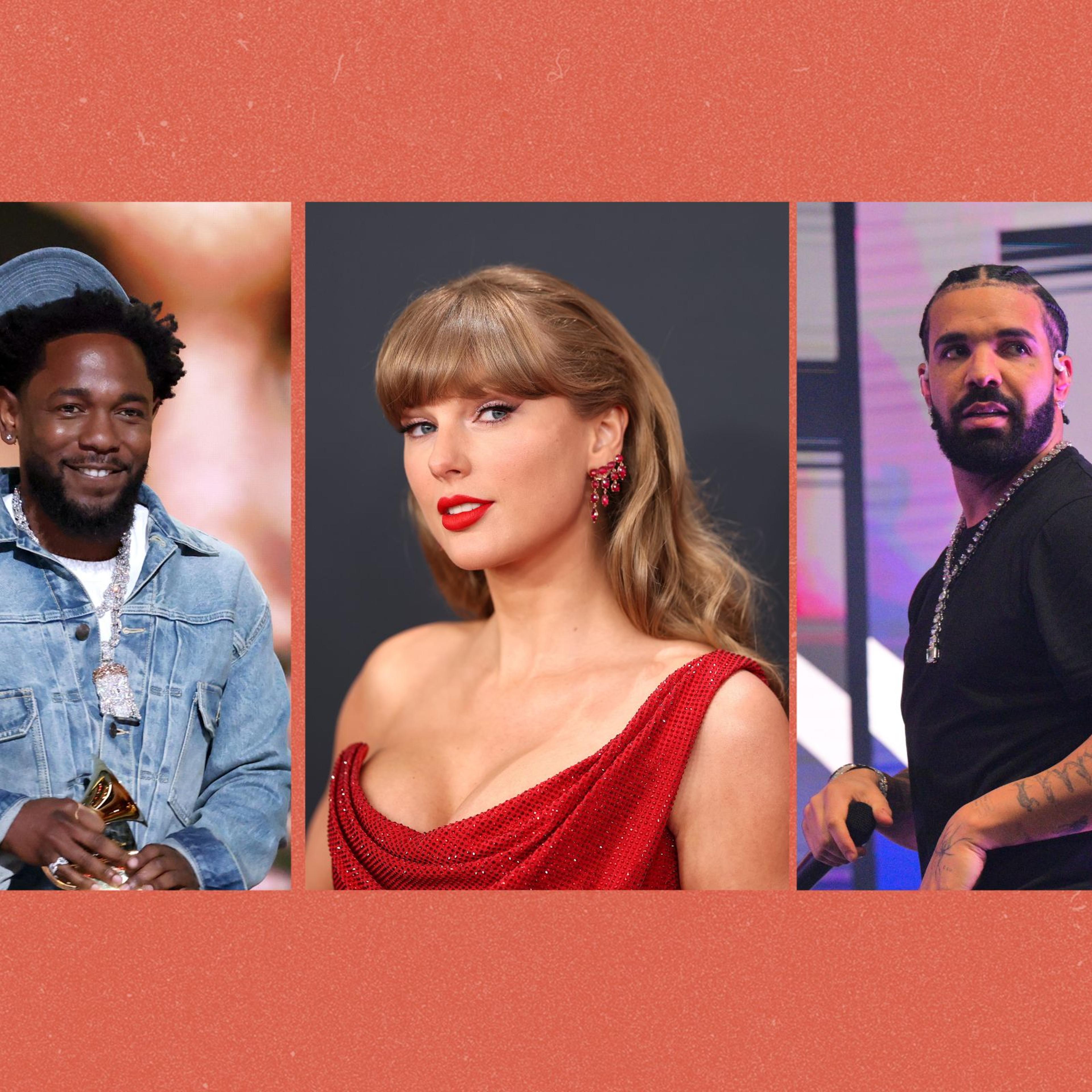 Kendrick Lamar, Taylor Swift and Drake
