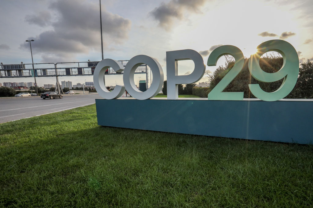 COP29 sign in Baku