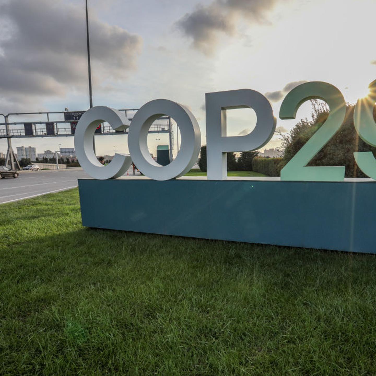 COP29 sign in Baku