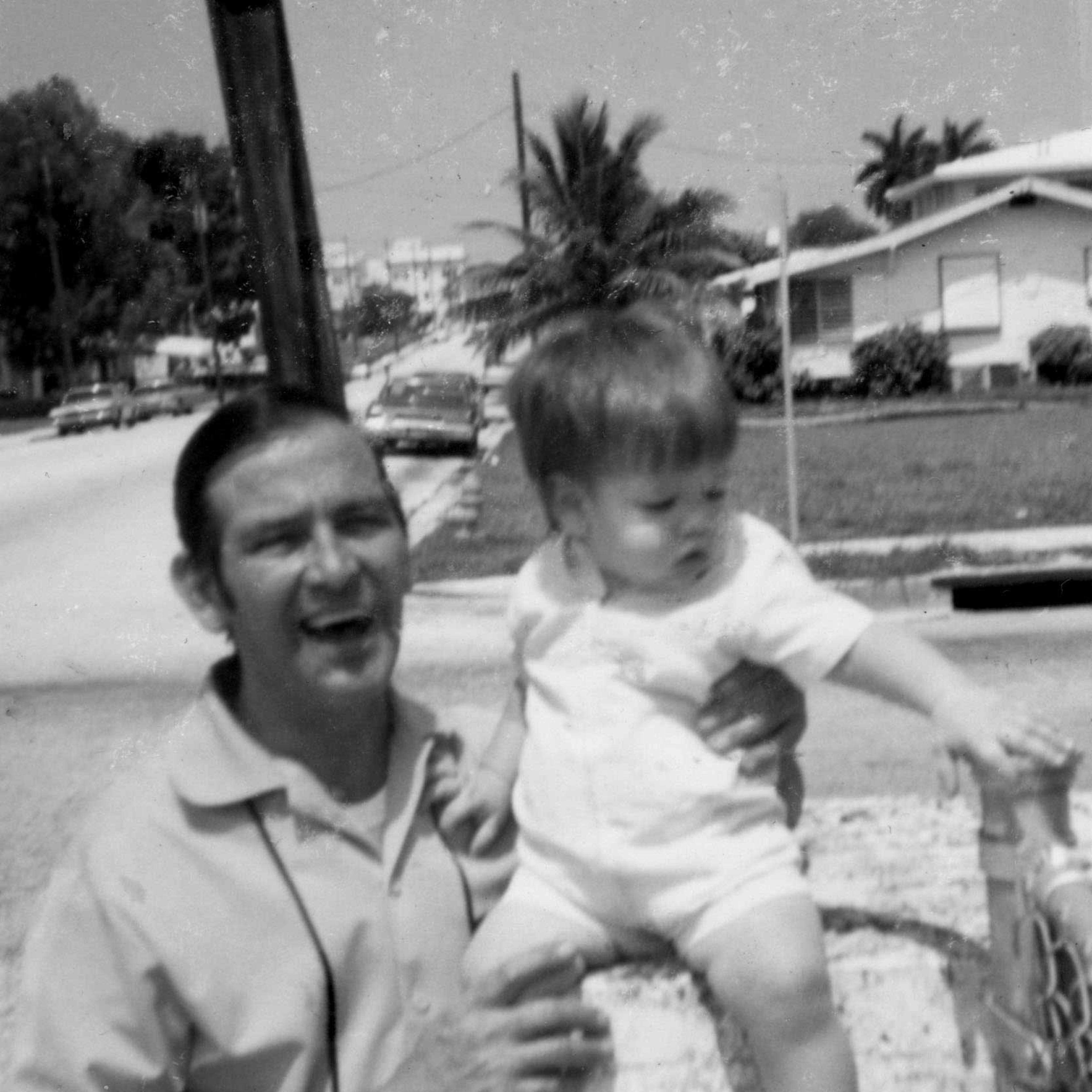 Marco Rubio and his father outside his parents first home in Miami, Fla., 1972.