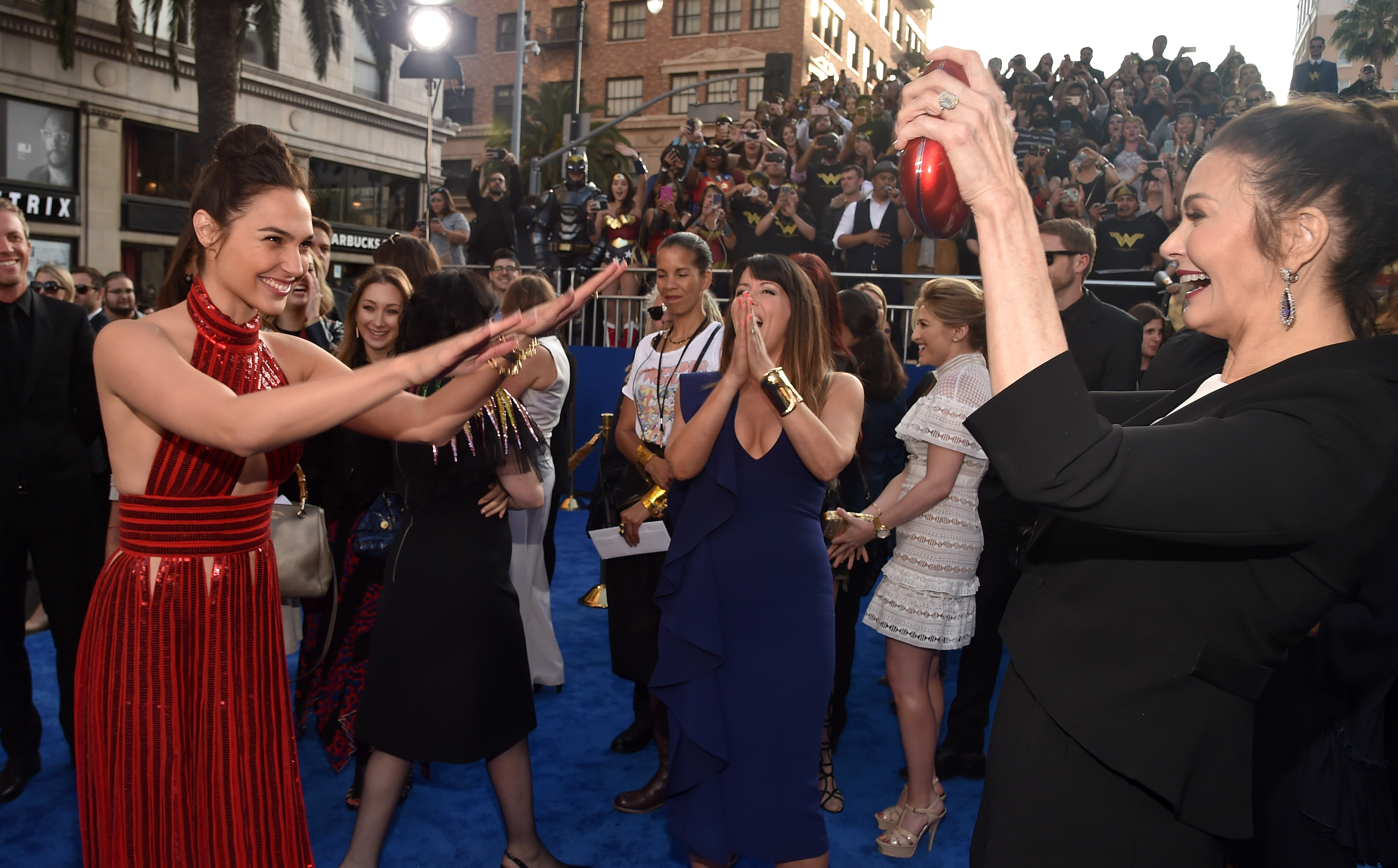 Wonder Woman Gal Gadot and Lynda Carter Meet at Premiere