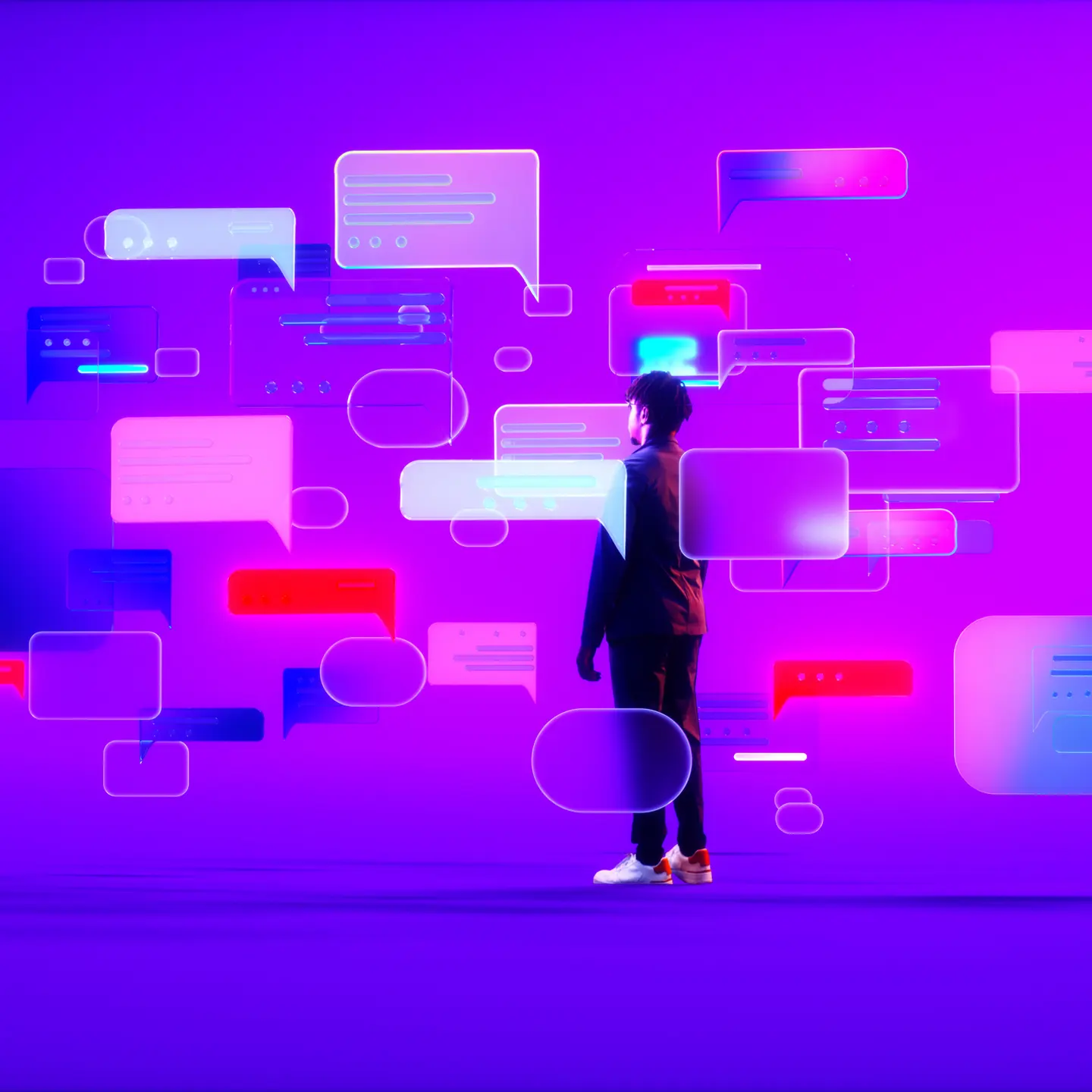 Pop up chat icons