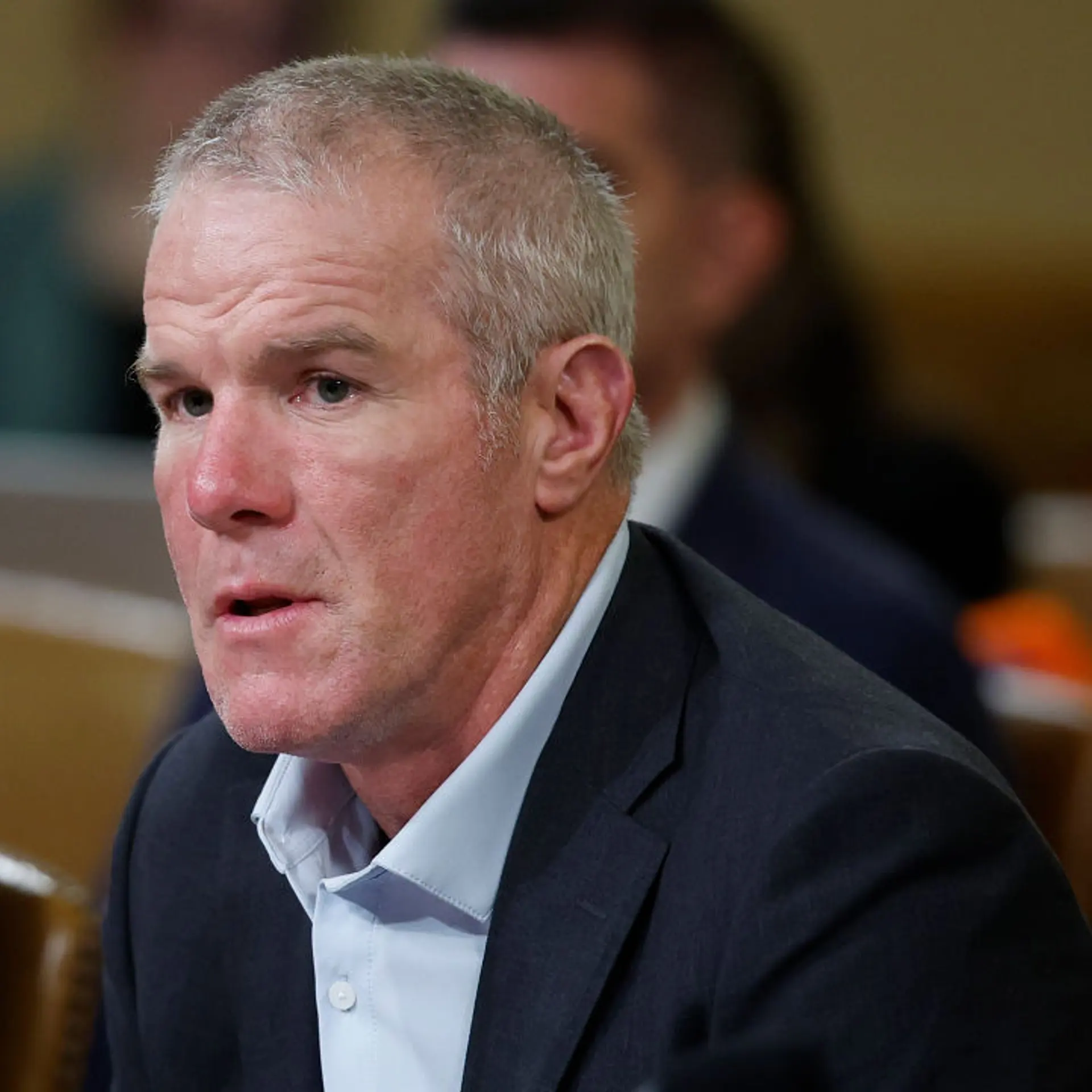 Brett Favre testifies before the House Ways and Means Committee on September 24, 2024 in Washington, DC.