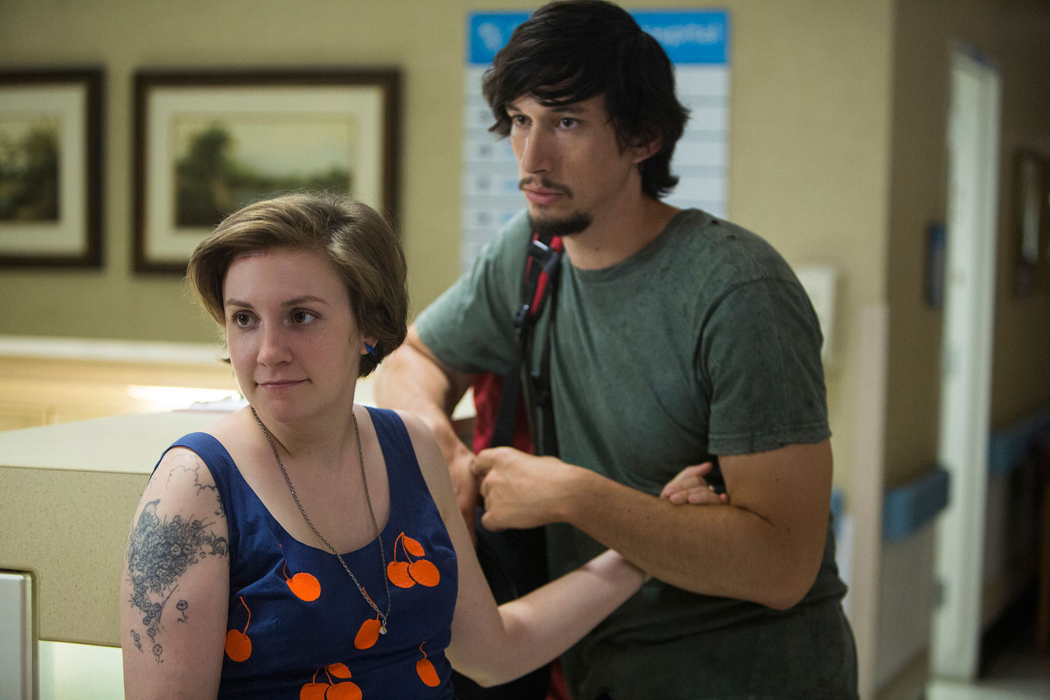 Lena Dunham and Adam Driver in Girls