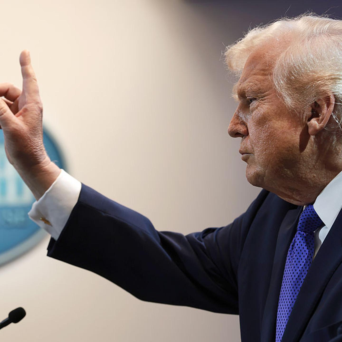 President Trump Holds Press Briefing On Supreme Court's Decision To Strike Down His Global Tariffs