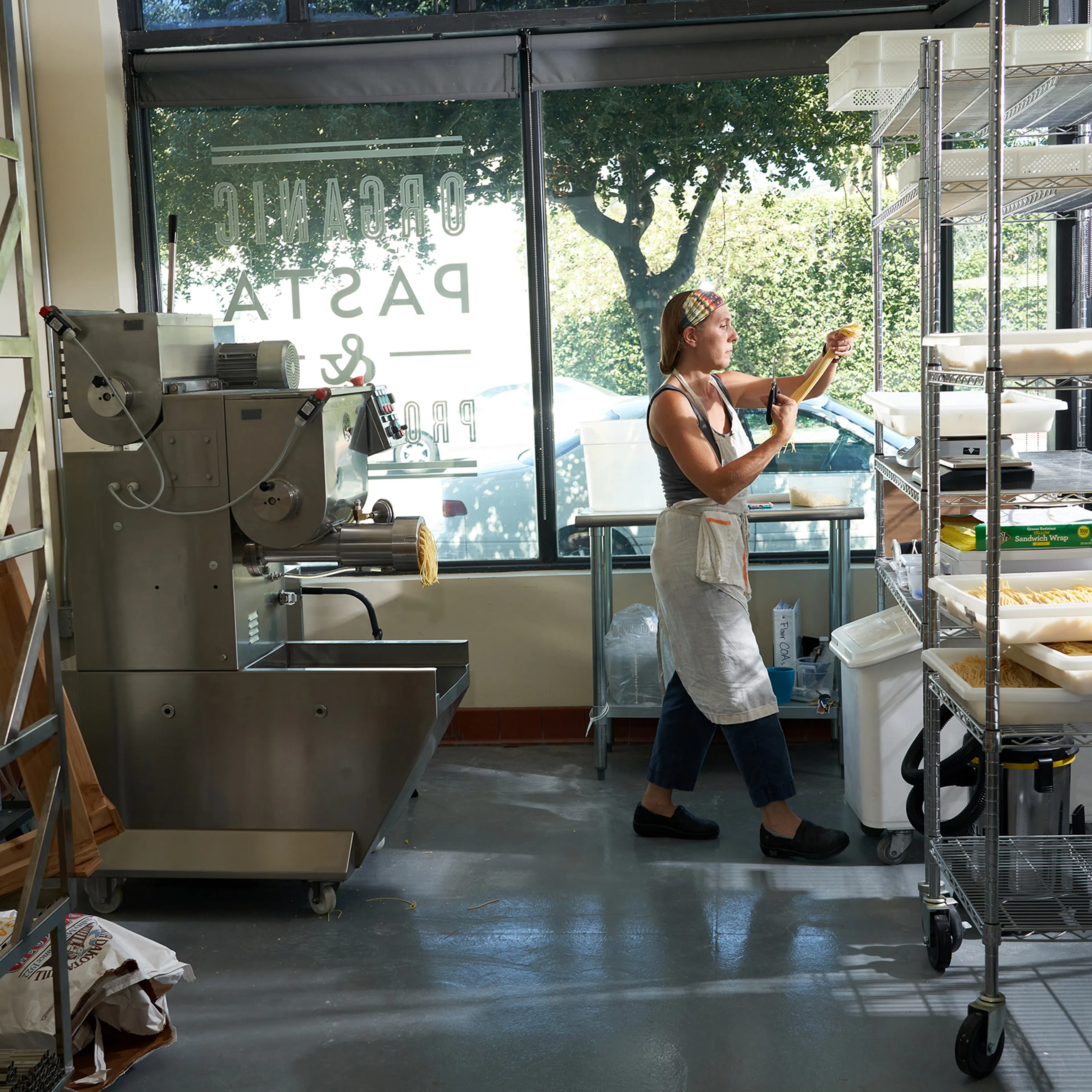 Leah Ferrazzani at Semolina Artisanal Pasta in Pasadena, California, on July 19th 2021.