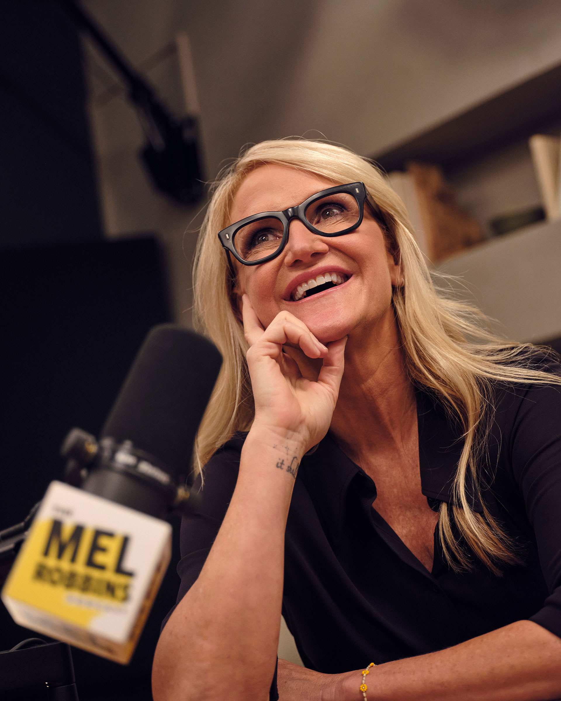 9/11/2024 - Boston, MA Speaker, author and podcaster Mel Robbins at her office and podcast studio in Boston, MA.