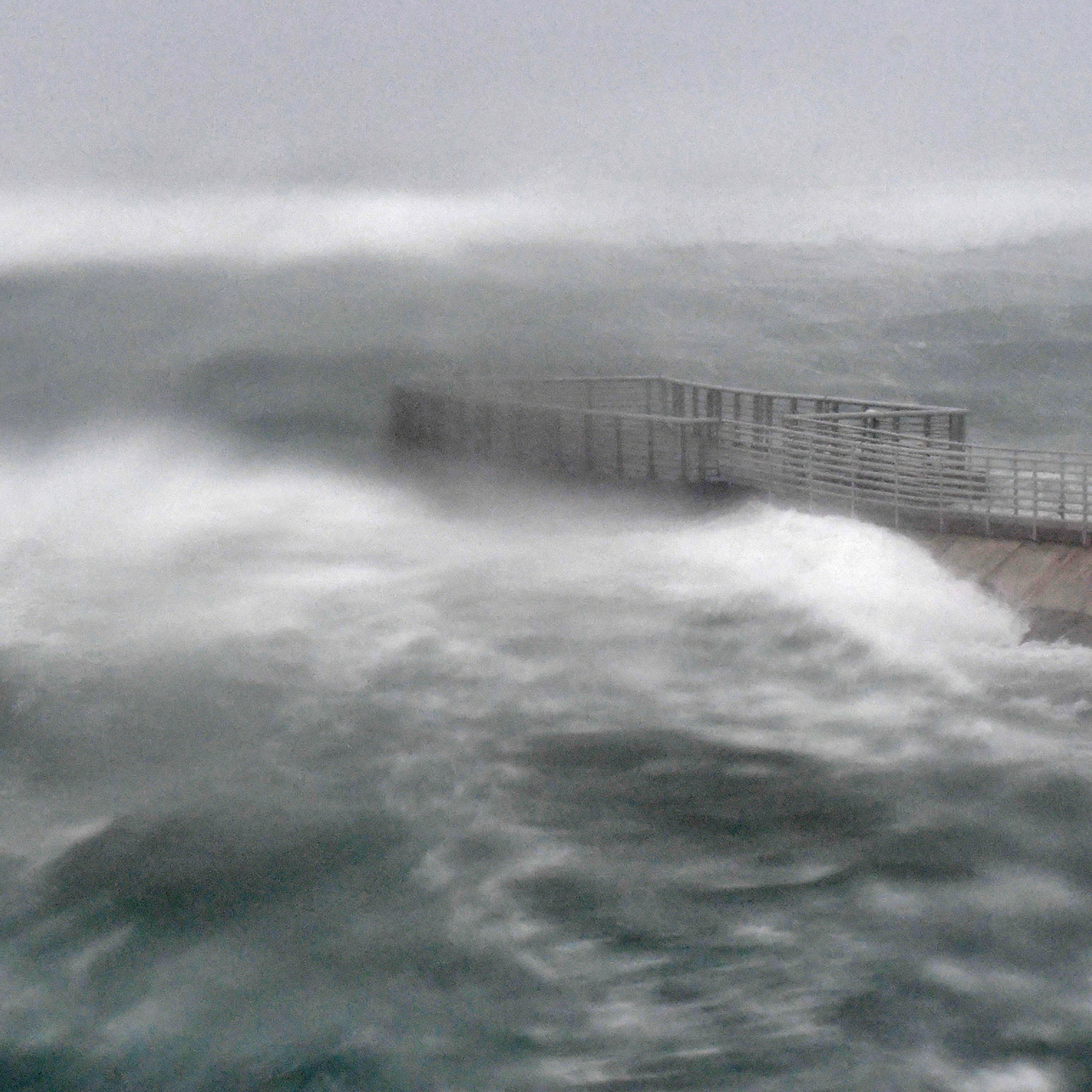 Boynton Beach inlet in Palm Beach County was pounded by wind and waves as Hurricane Irma roared ashore on Sept. 10