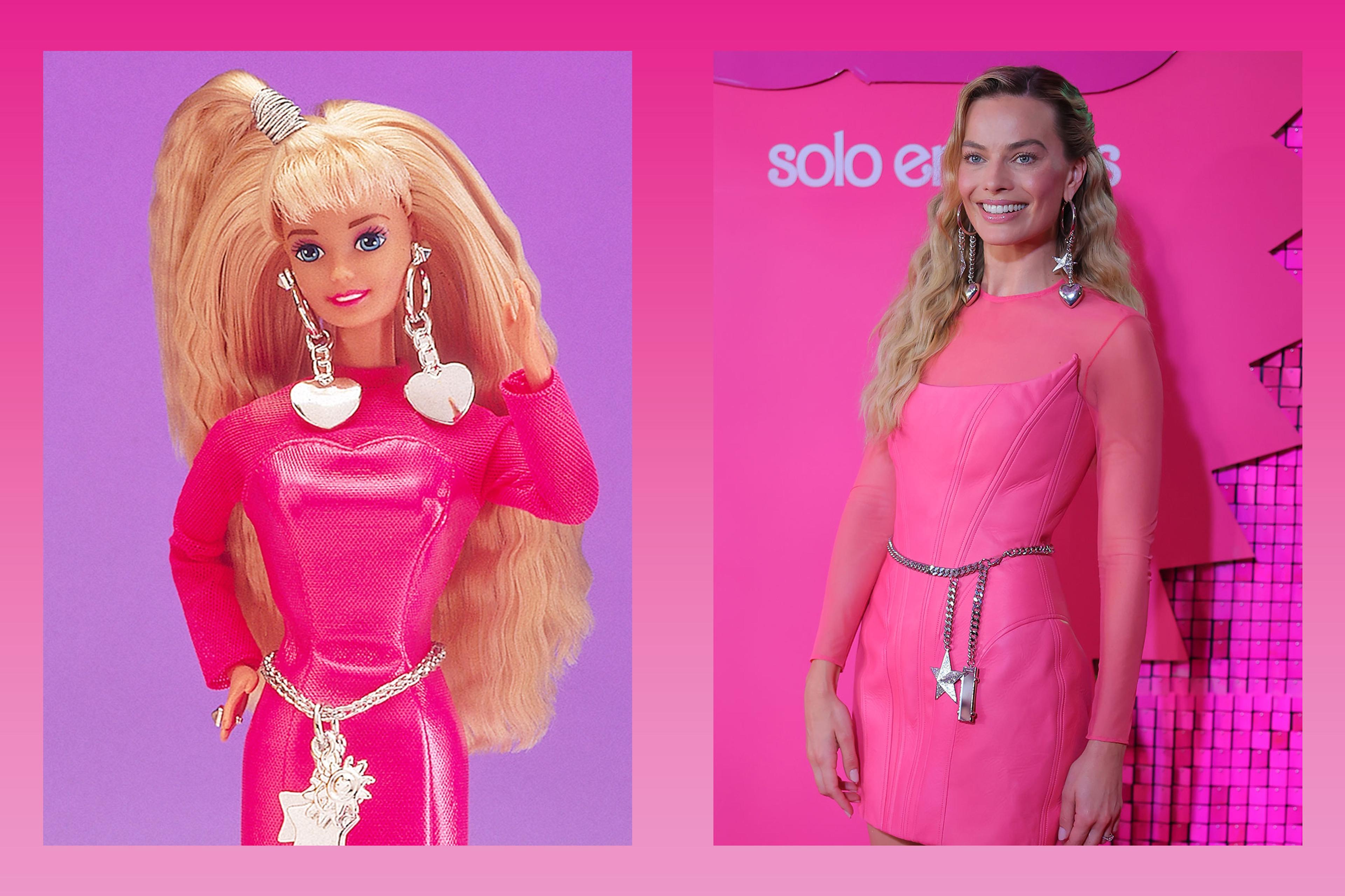 Earring Magic Barbie Pink Leather Barbie Dress Margot Robbie Press Tour Looks Inspired By Actual Barbies Earring Magic Barbie Pink Leather Barbie Dress Margot Robbie Press Tour Looks Inspired By Actual Barbies