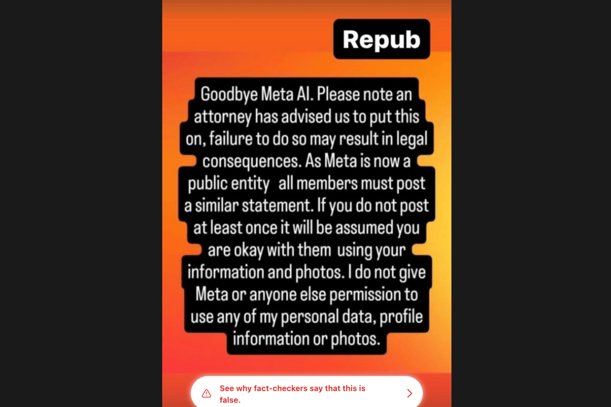 ‘Goodbye Meta AI’ Is a Privacy Hoax