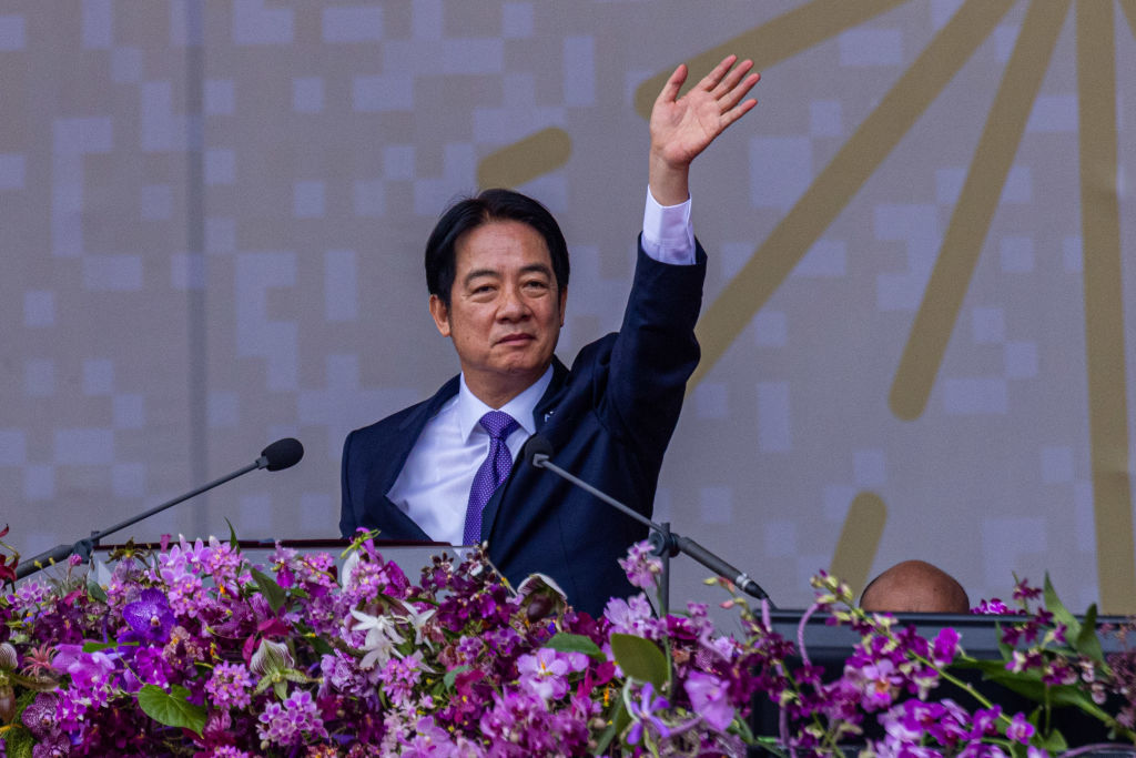Taiwan President Lai Ching-Te delivers a speech during Taiwan National Day in Taipei, Taiwan on Oct. 10, 2024.