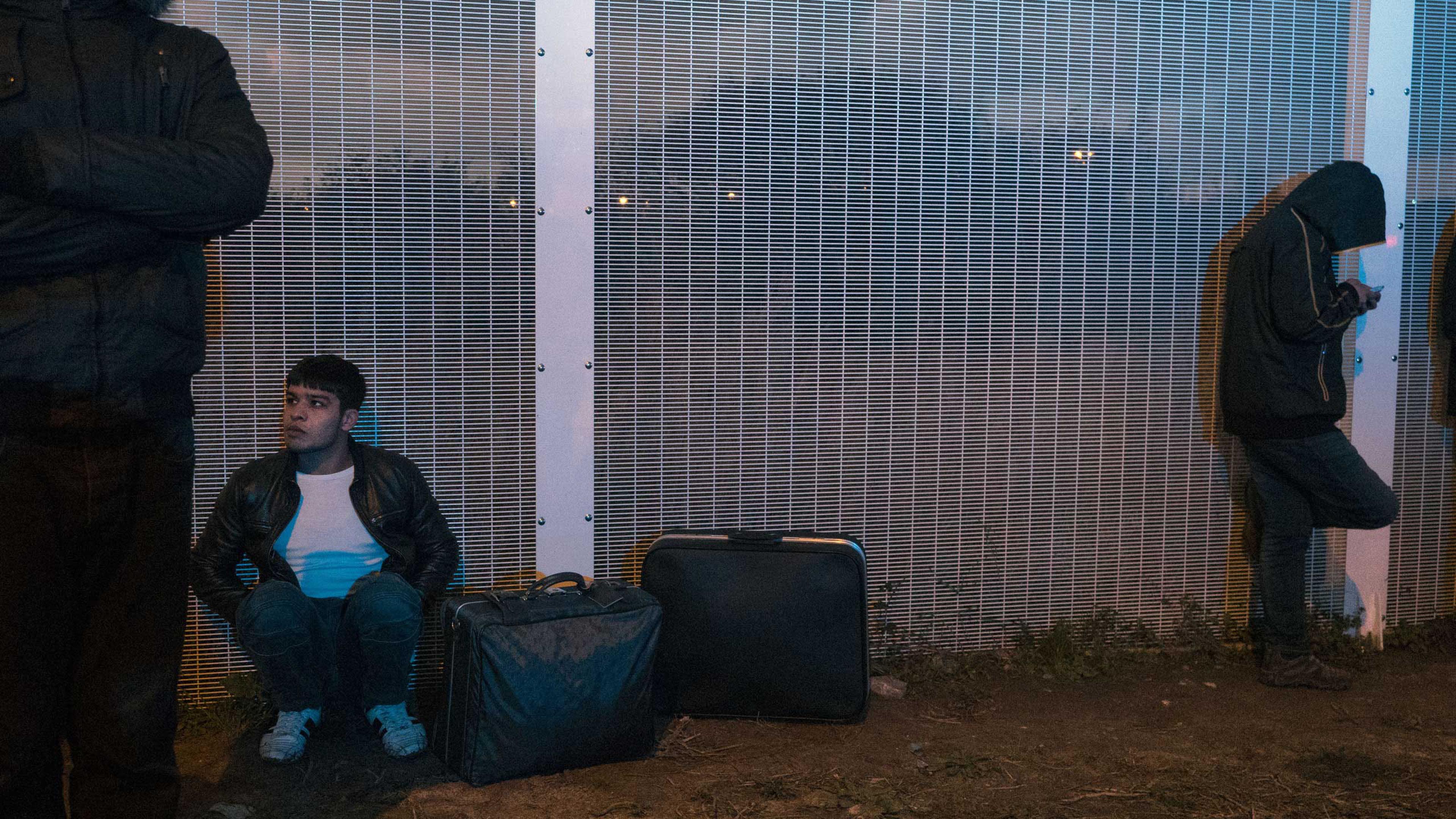 New arrivals at the entrance to the "jungle", Nov. 25, 2015, Calais, France. The migrants who come to Calais hope to eventually make their way to the United Kingdom.