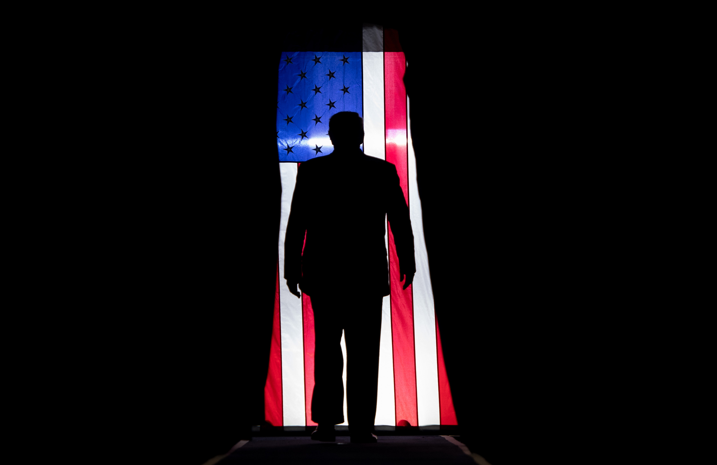 President Trump arrives at a rally in Lake Charles, La., on Oct. 11. In Washington, support is less secure