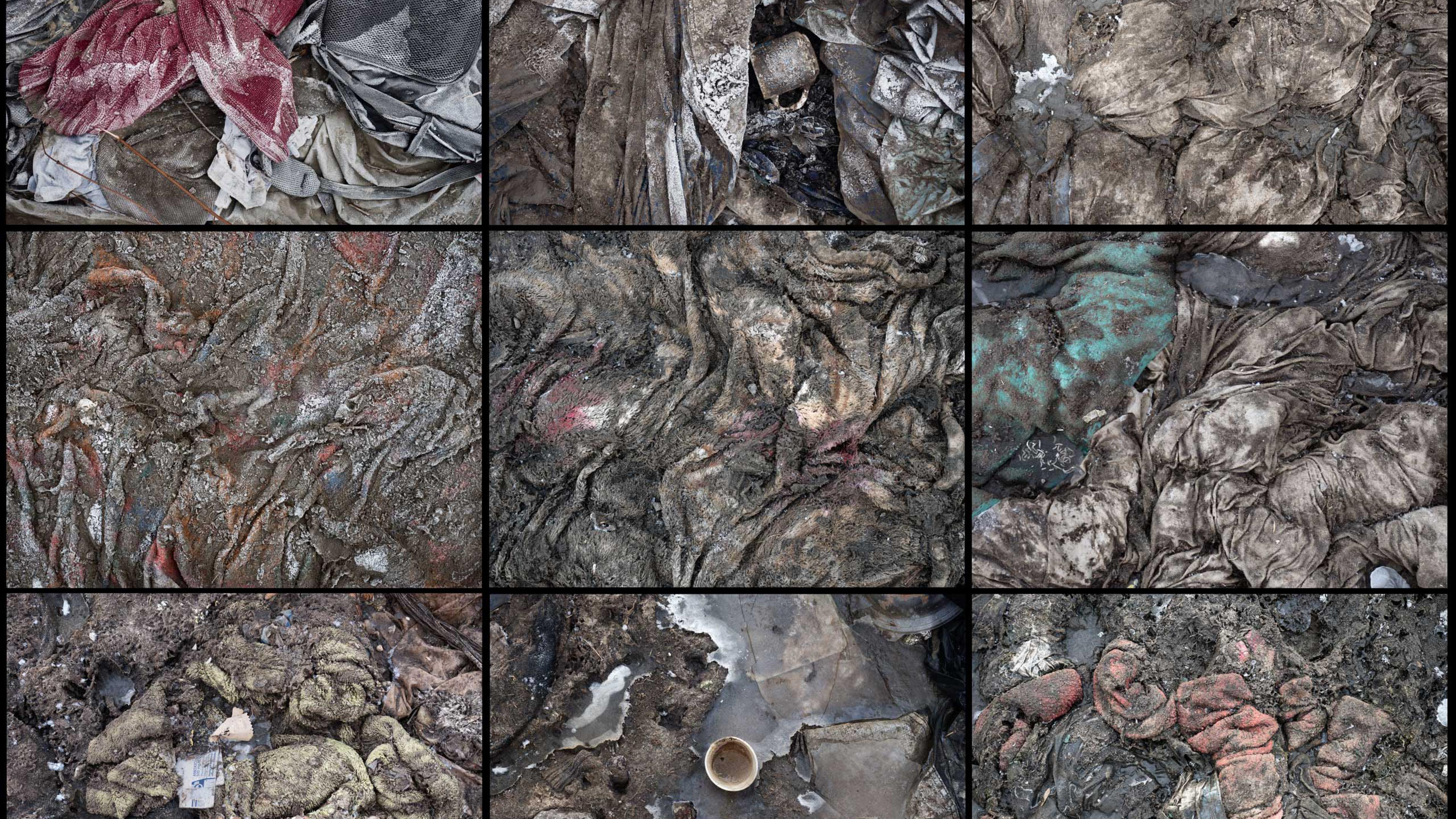 FRANCE. Grande-Synthe. January 20, 2016.Details of frozen blanquets.