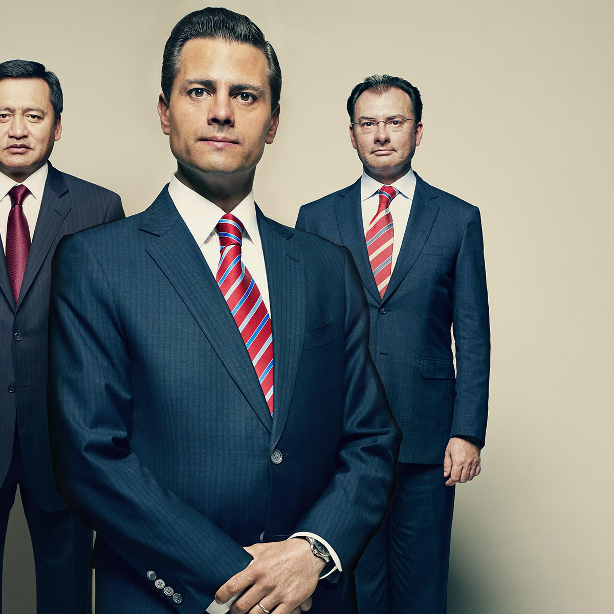 Left to right: Miguel Ángel Osorio Chong, Interior Minister; Enrique Peña Nieto, President; Luis Videgaray Caso, Finance Minister.