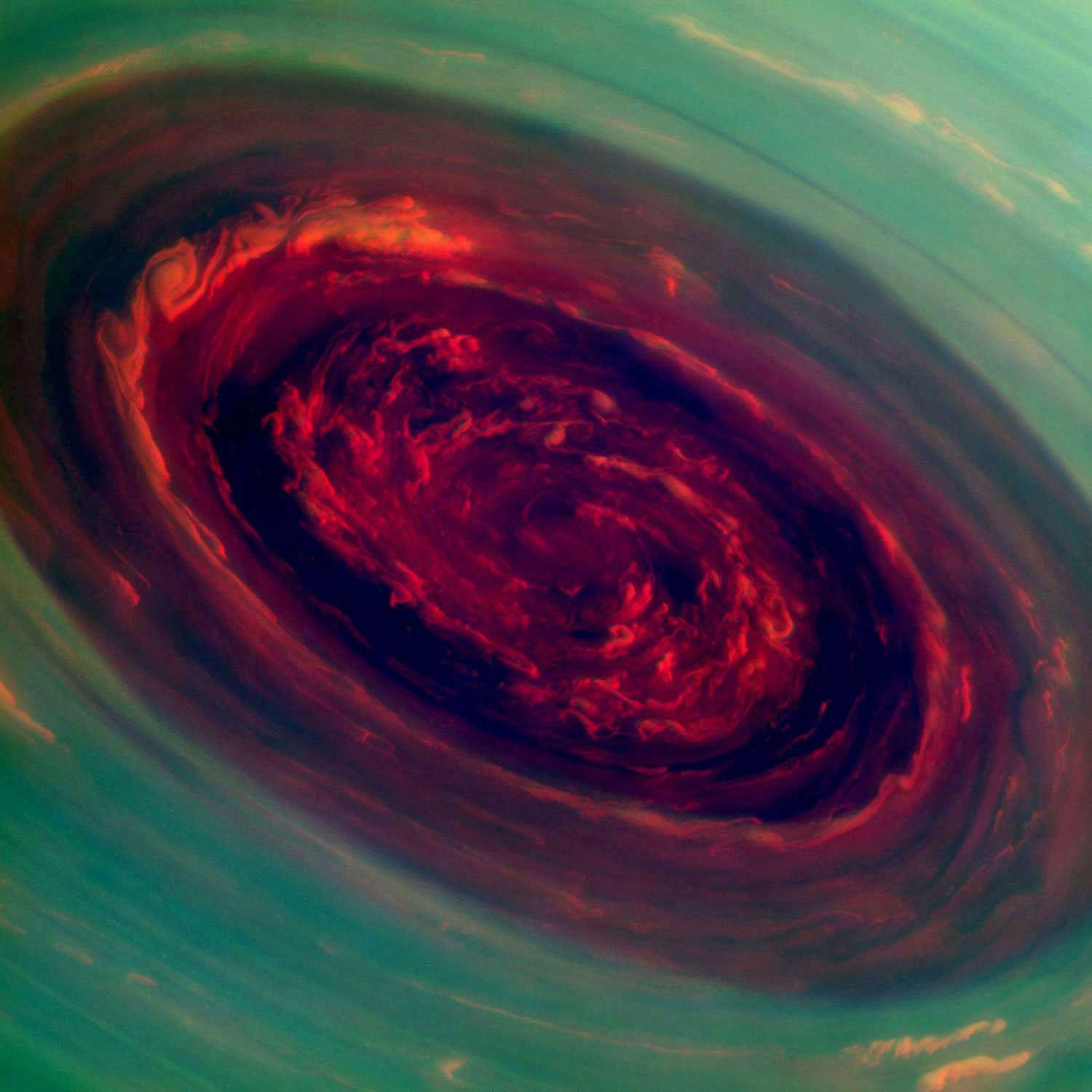 Saturn's Polar Cyclone Explained