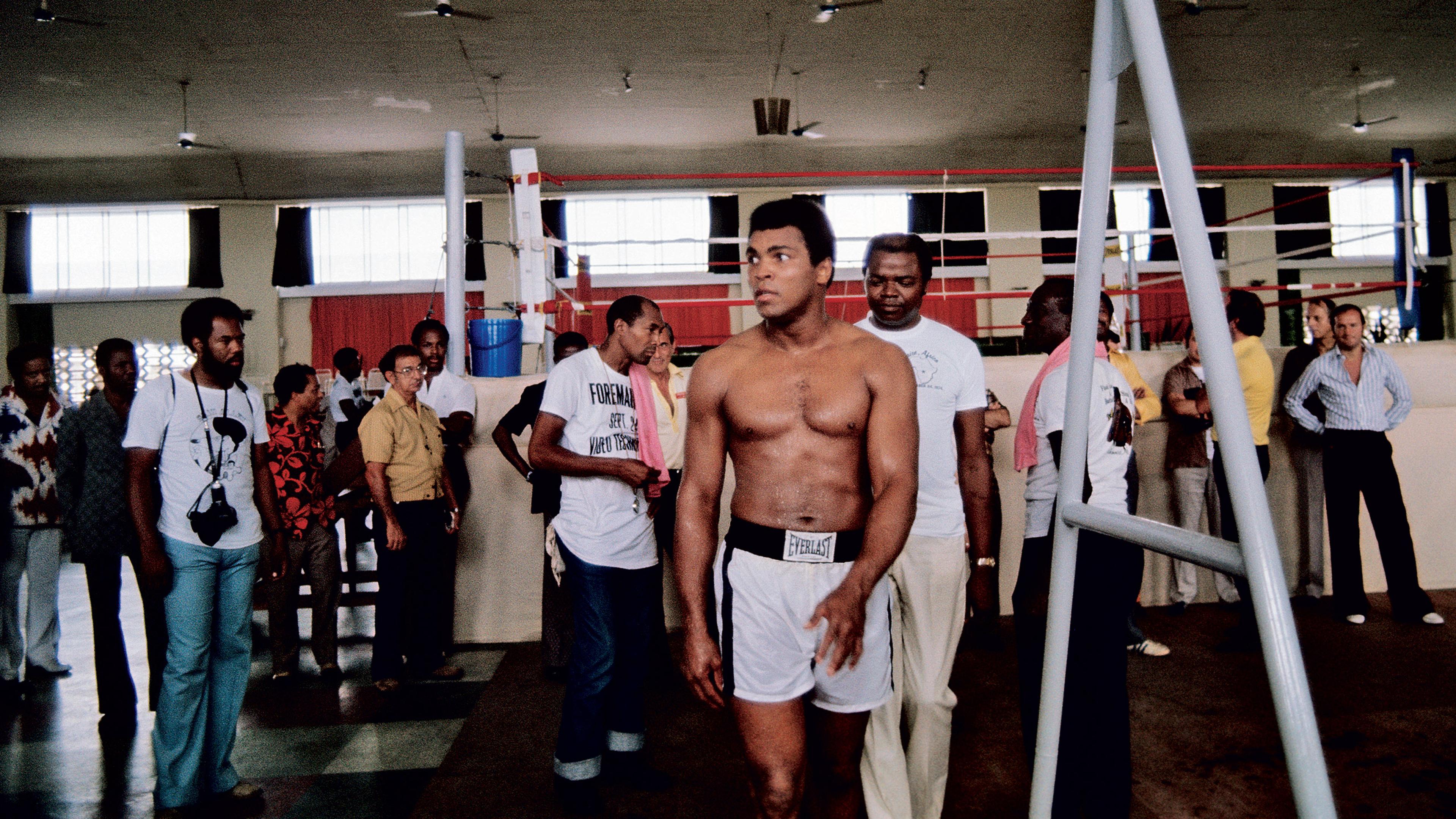 Muhammad Ali and George Foreman in Zaire for The Fight, 1974.