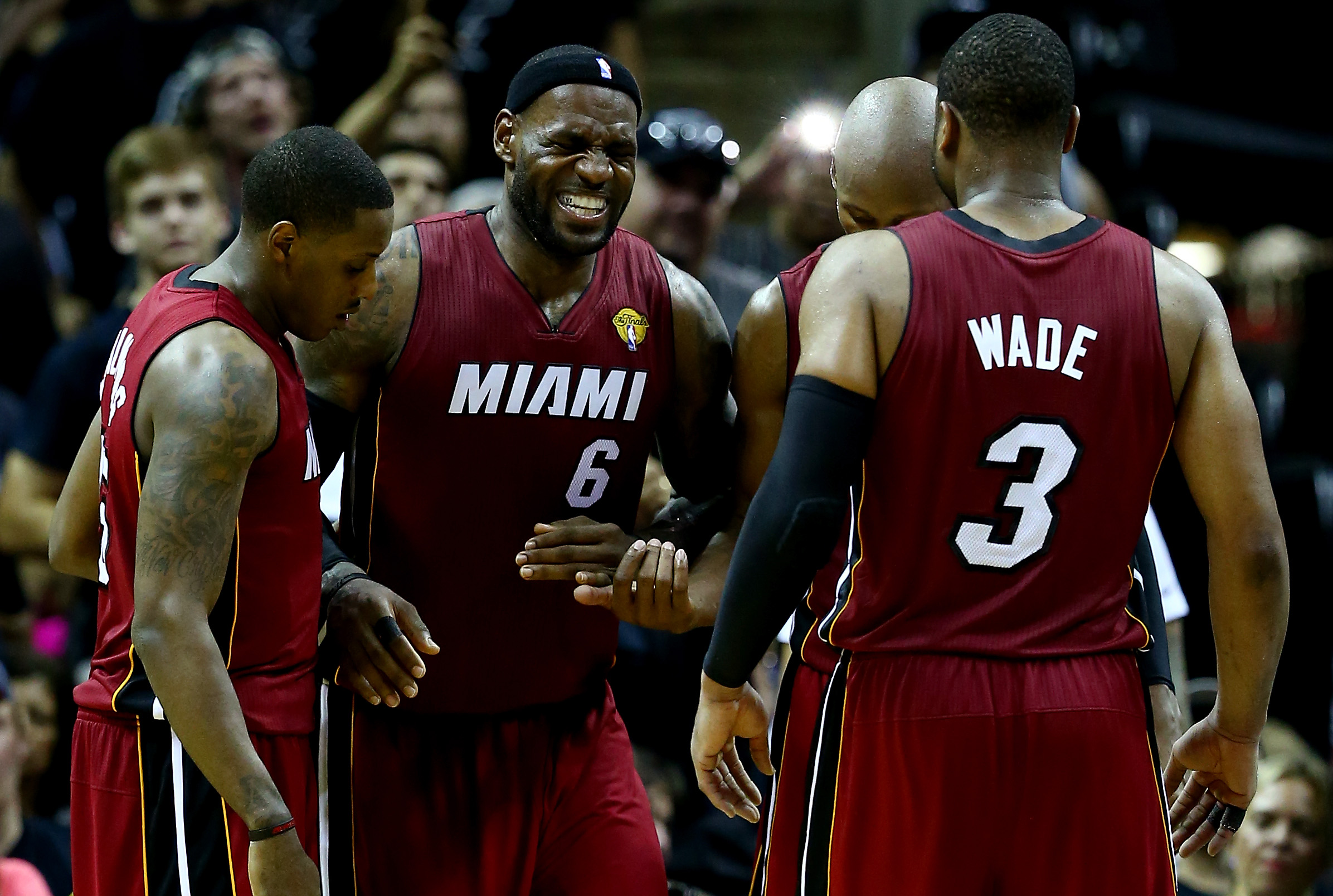 LeBron James muscle cramp