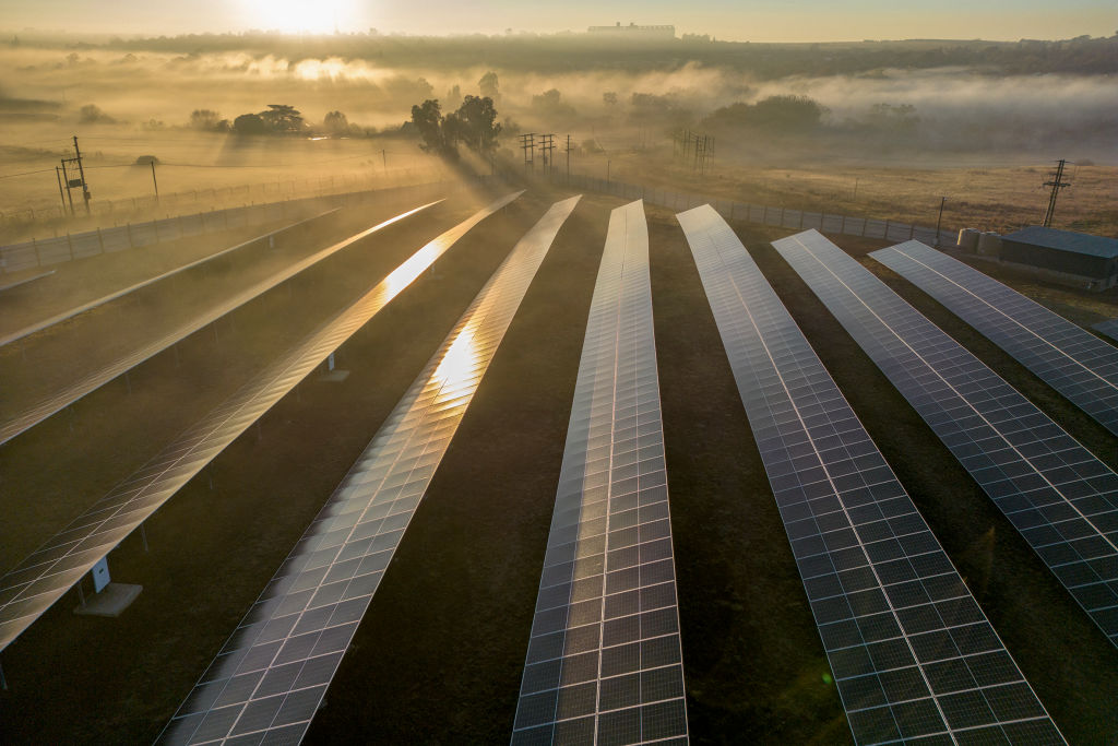 The Frankfort solar farm in the Mafube Municipality, South Africa, which went online this summer, is one of the region's most recent renewable-energy projects.