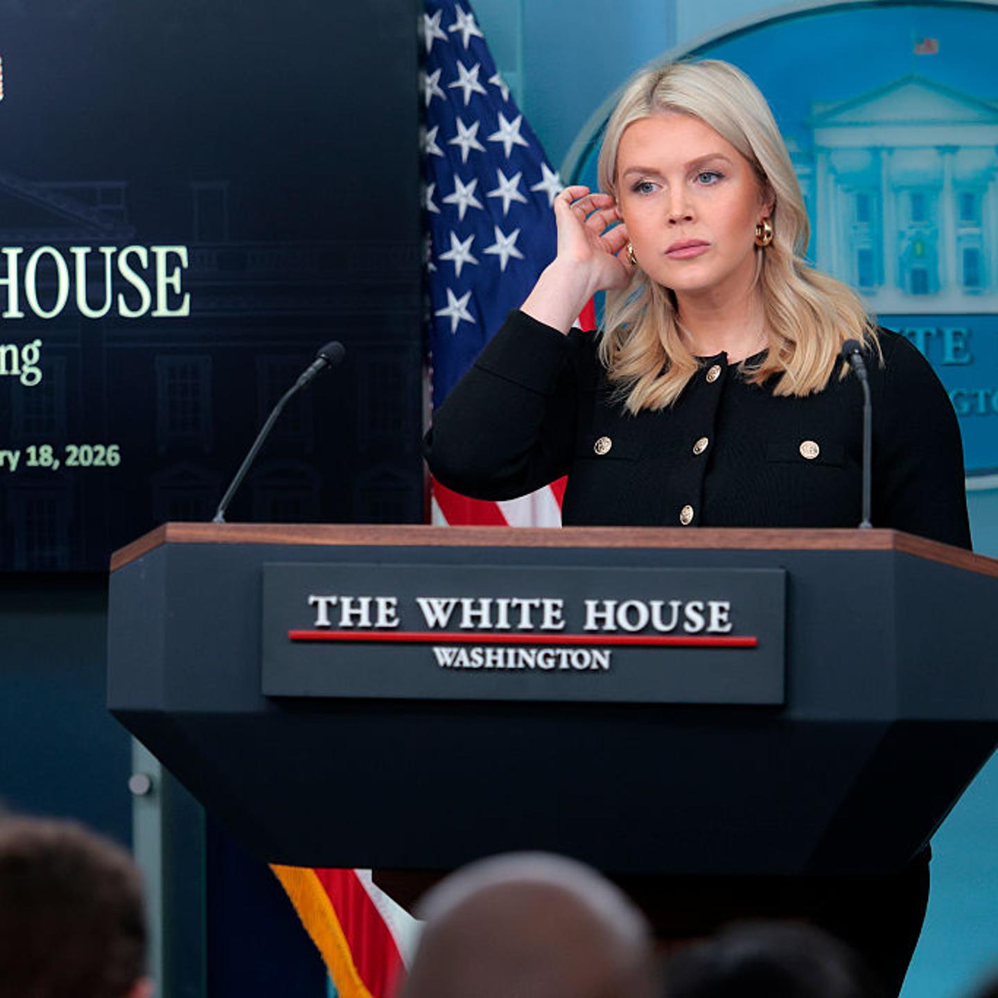 White House Press Secretary Karoline Leavitt Speaks To The Media
