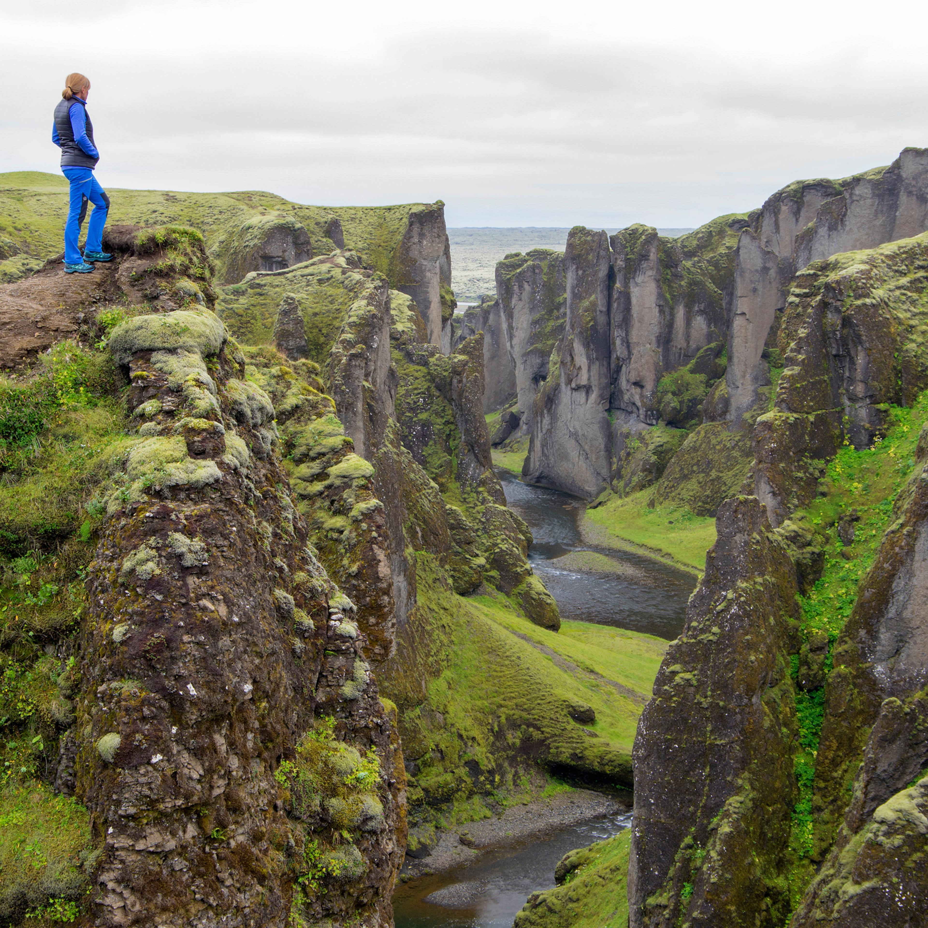 Fjaðrárgljúfur canyon, Kirkjubæjarklaustur, Suðurland, Iceland.
